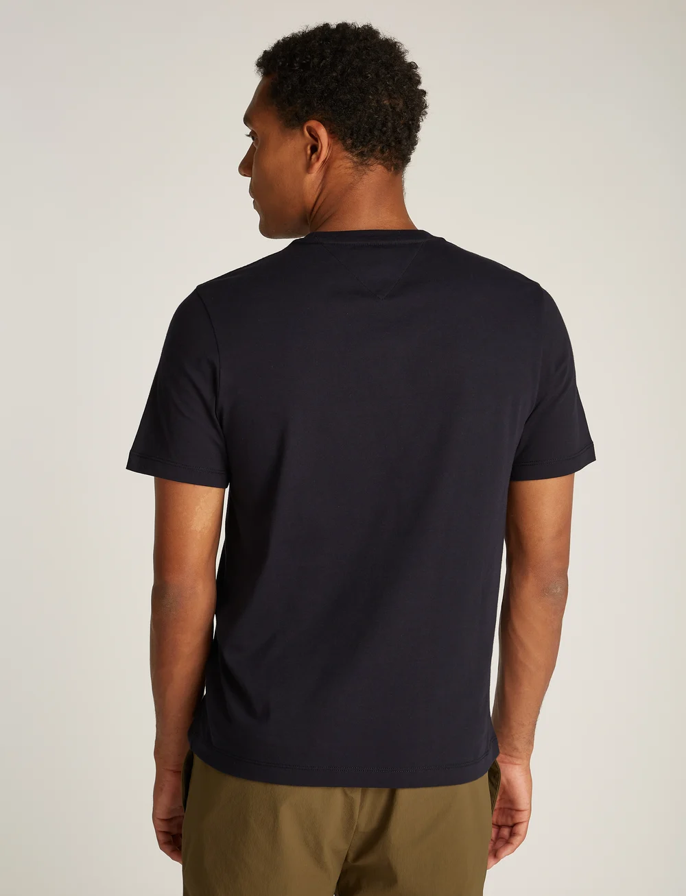 Tommy Hilfiger - HILFIGER CHEST STRIPE TEE - krótki rękaw - desert sky - 5