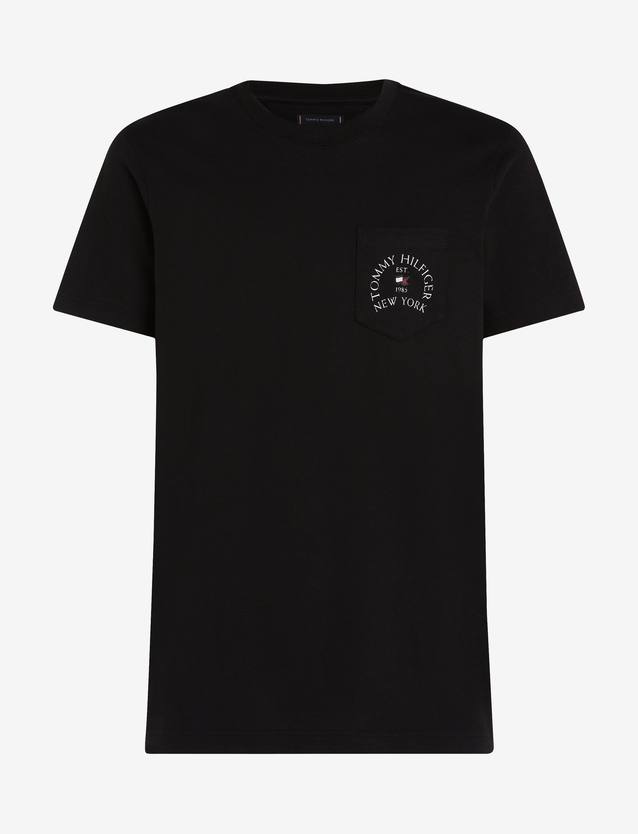 Tommy Hilfiger - HILFIGER ARCH POCKET TEE - lühikeste varrukatega t-särgid - black - 0