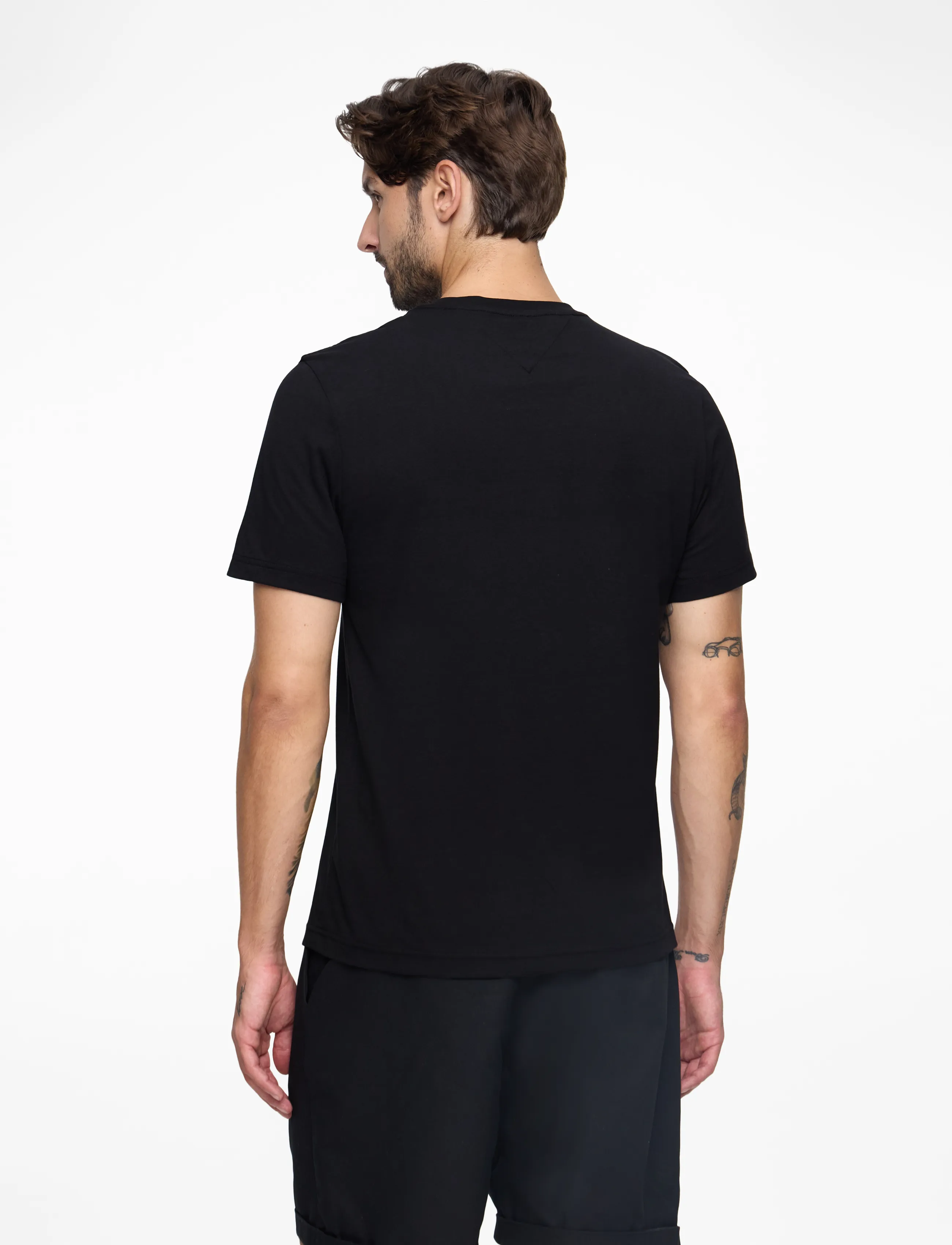 Tommy Hilfiger - HILFIGER CHEST INSERT TEE - birthday gifts - black - 5