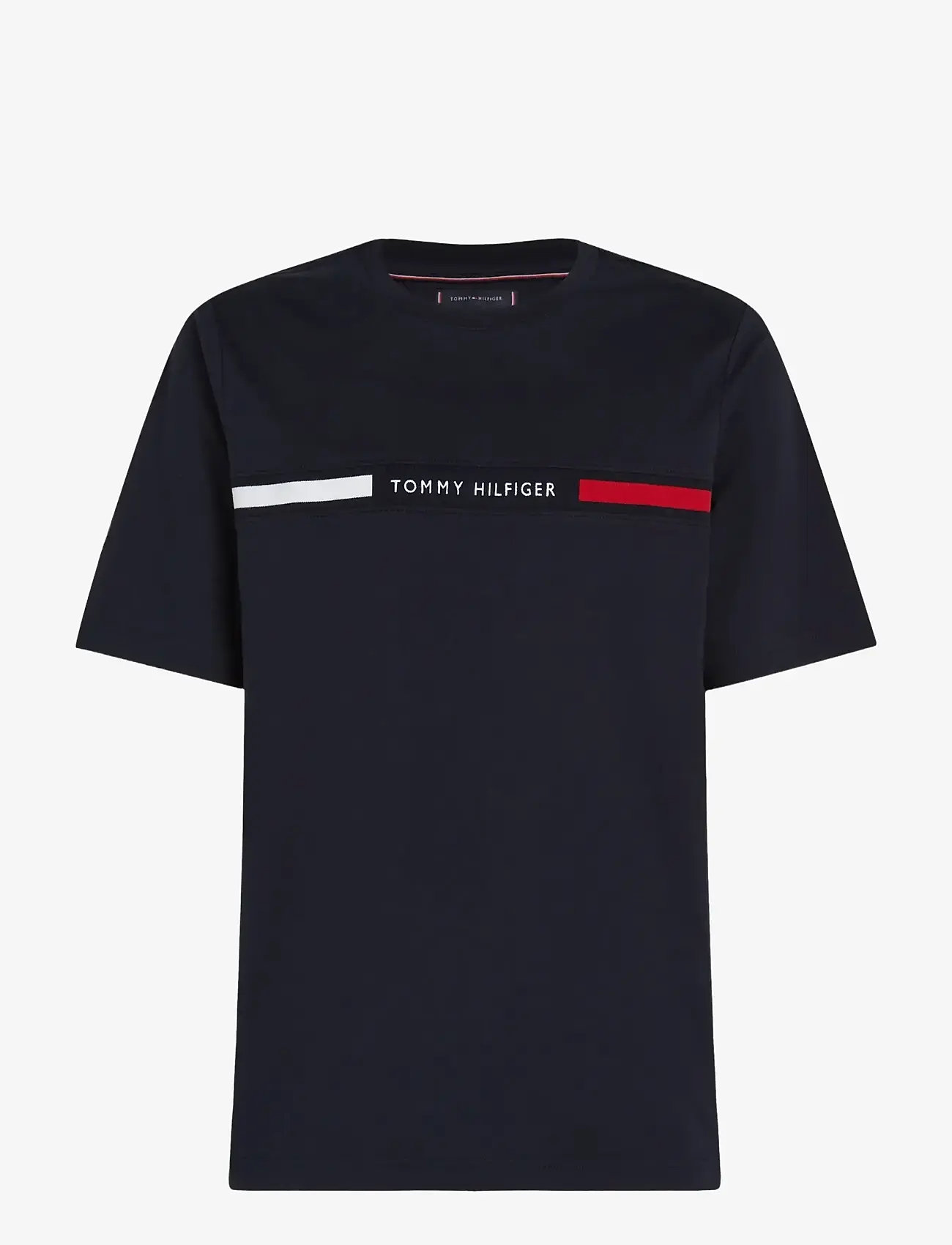 Tommy Hilfiger - HILFIGER CHEST INSERT TEE - kortärmade t-shirts - desert sky - 1