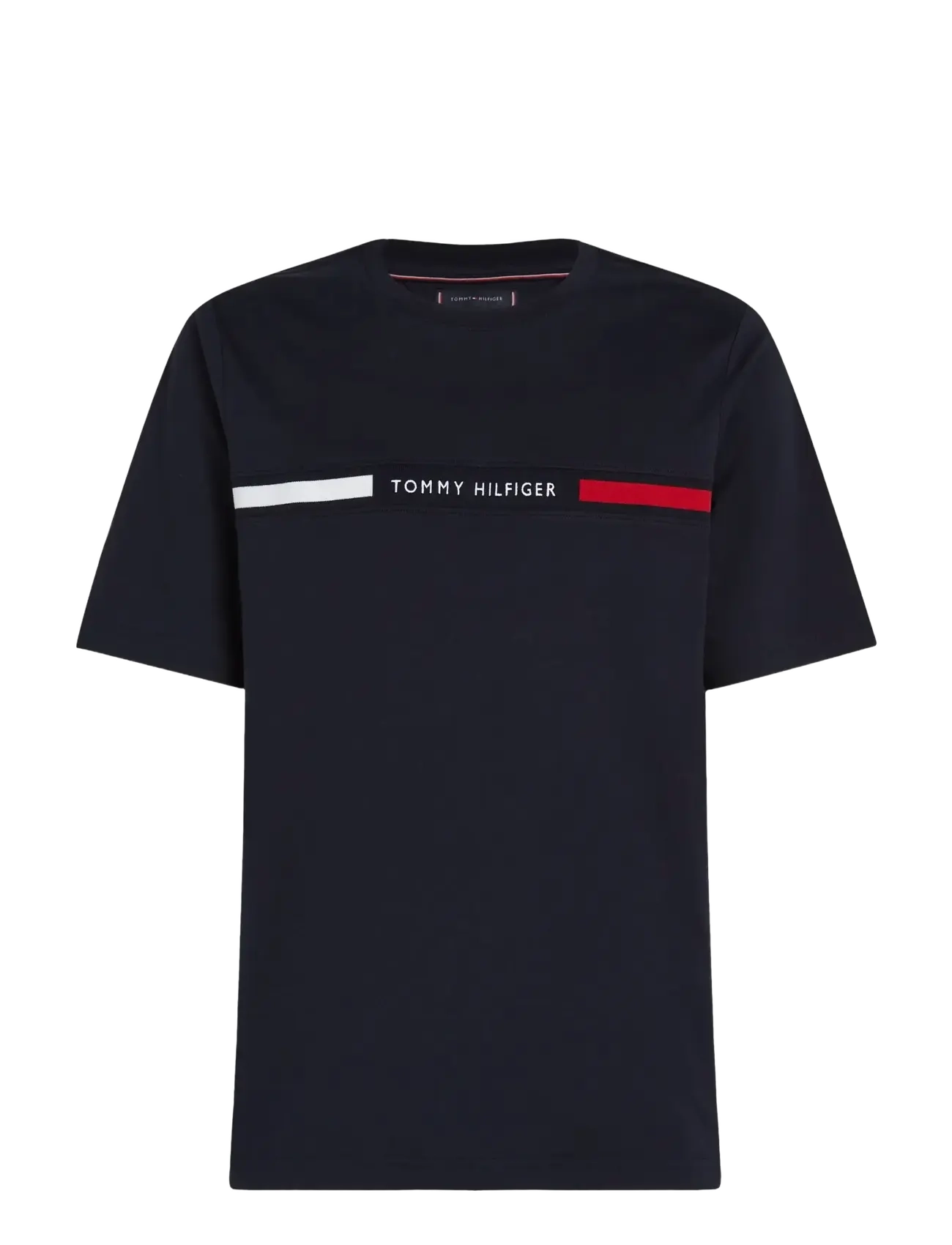 HILFIGER CHEST INSERT TEE - DESERT SKY