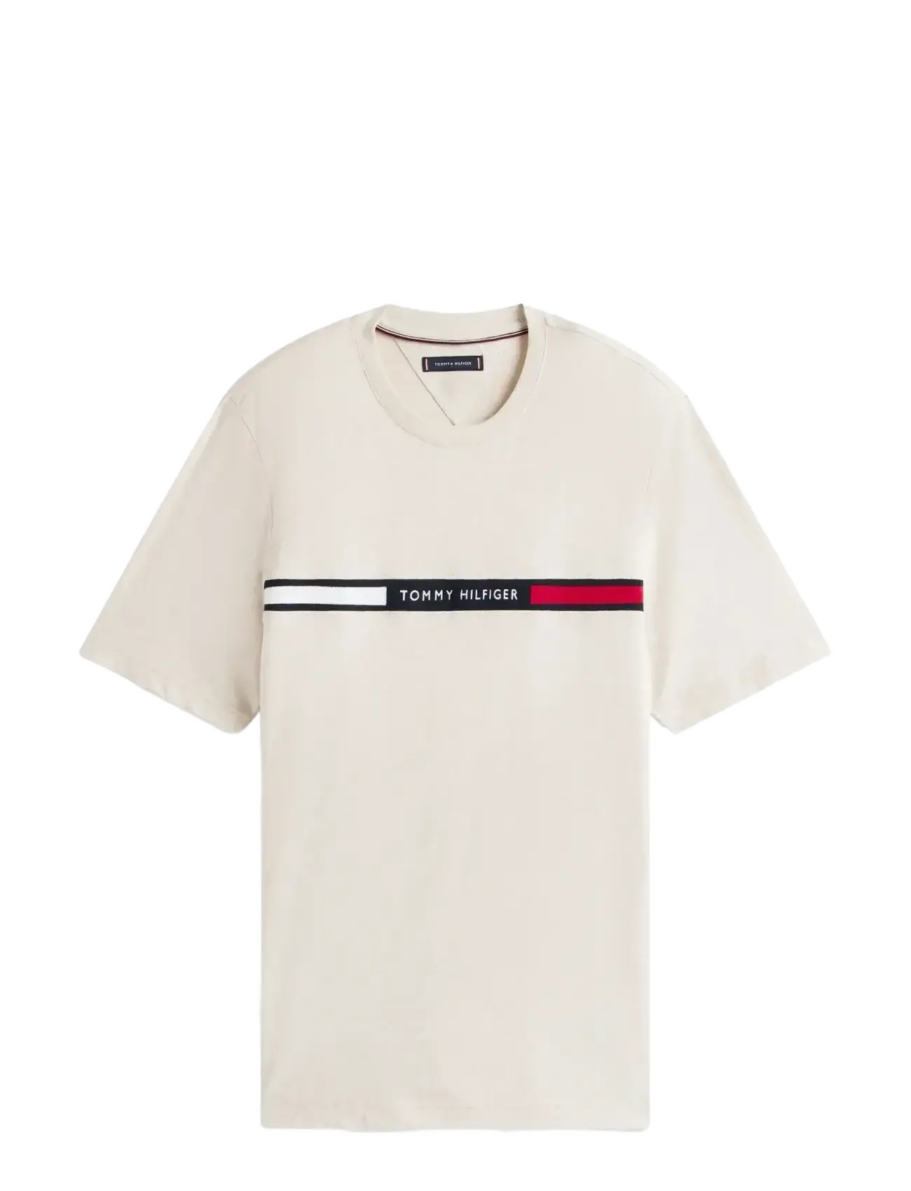 TOMMY HILFIGER Hilfiger Chest Insert Tee Cream - M - Herren