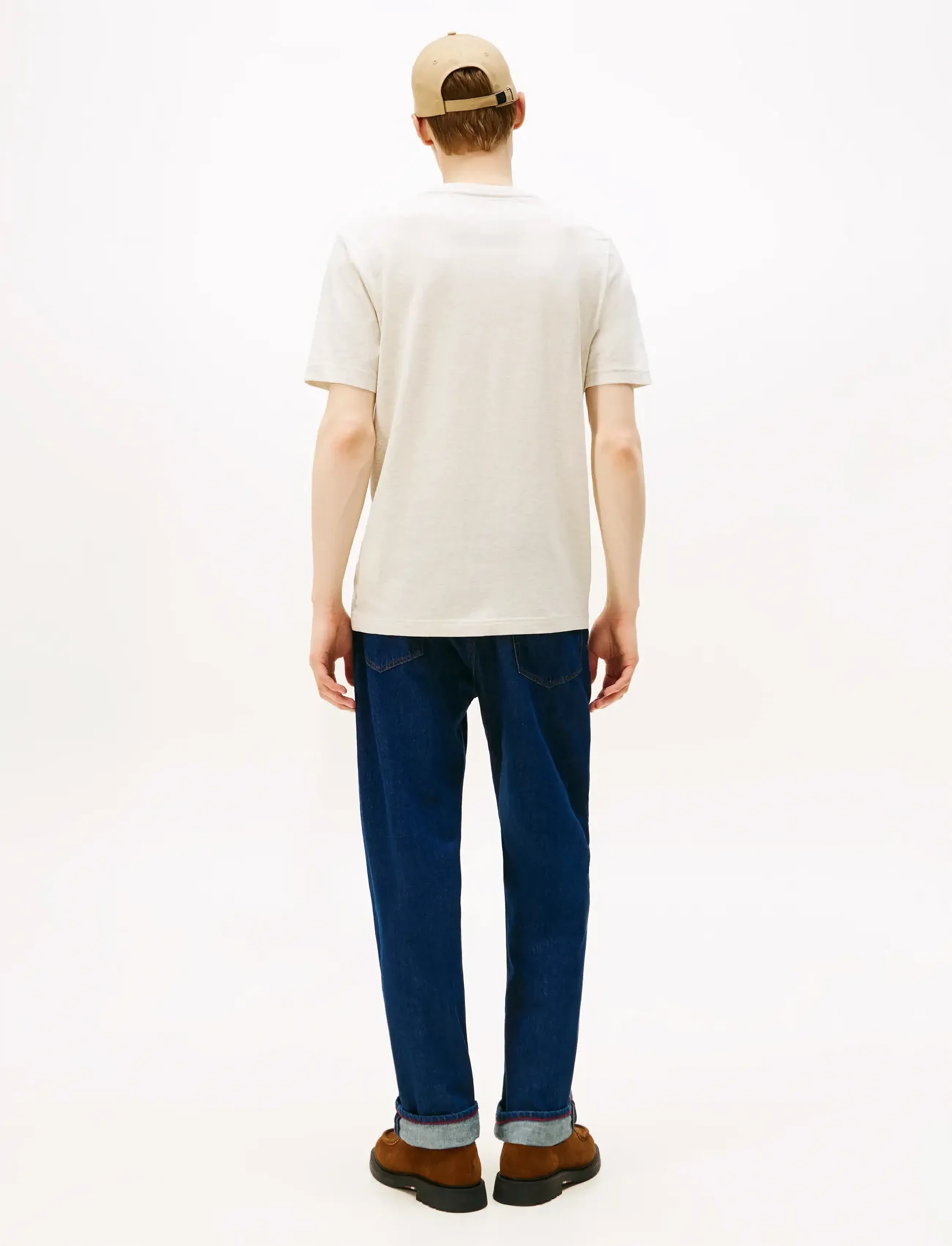 Tommy Hilfiger - HILFIGER CHEST INSERT TEE - kurzärmelig - heathered oatmilk - 3