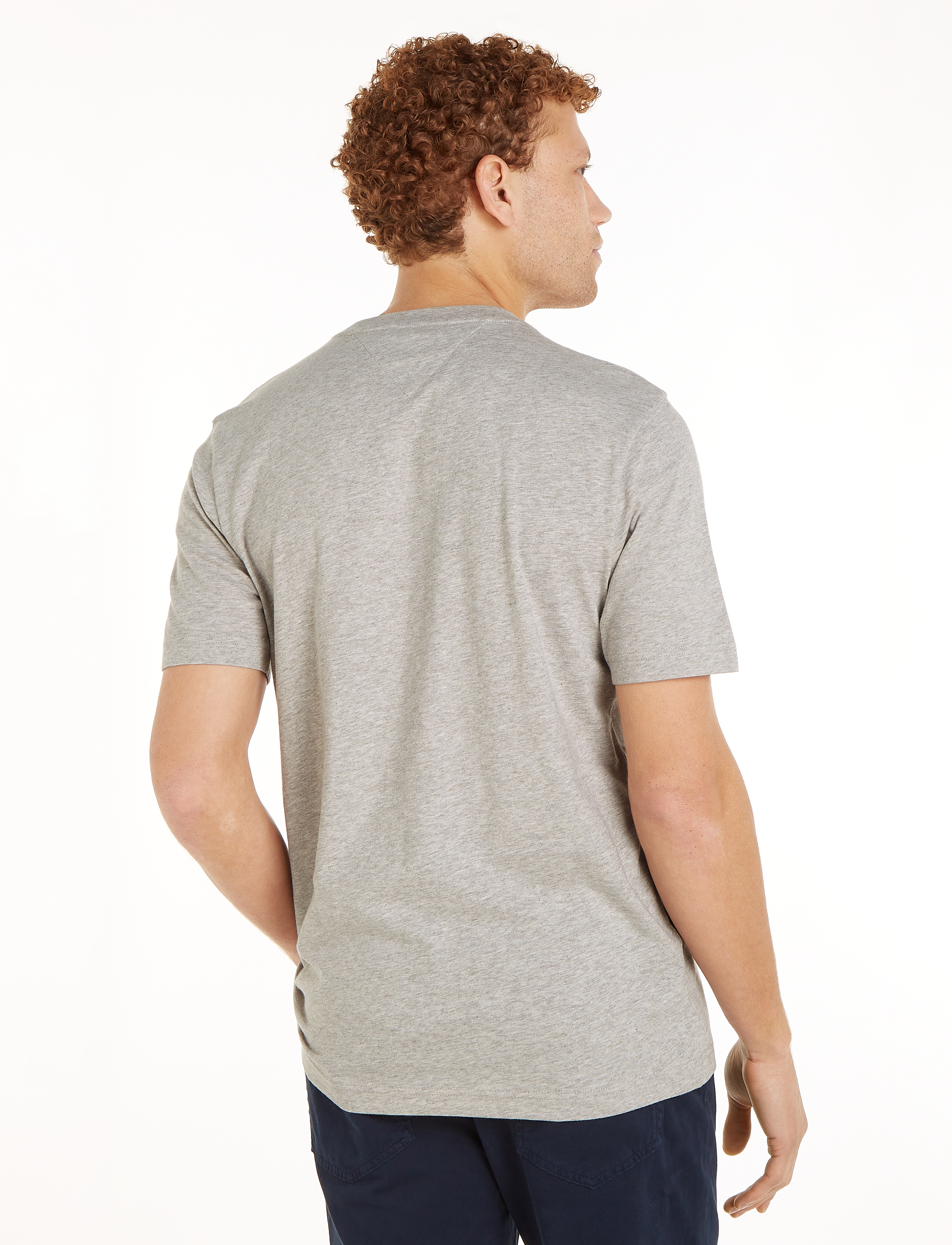 Tommy Hilfiger - HILFIGER CHEST INSERT TEE - laveste priser - heathered pebble - 2