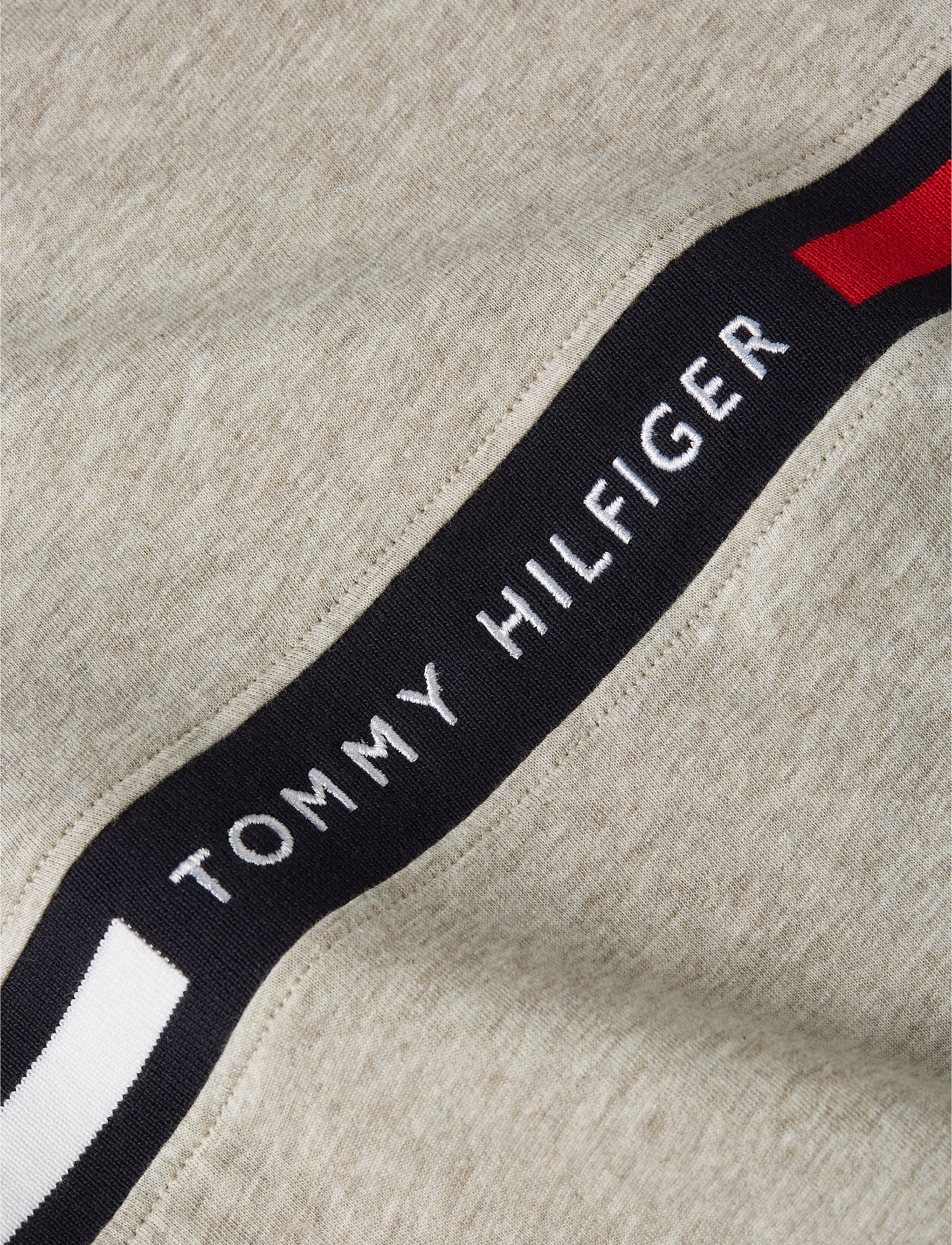Tommy Hilfiger - HILFIGER CHEST INSERT TEE - laveste priser - heathered pebble - 5