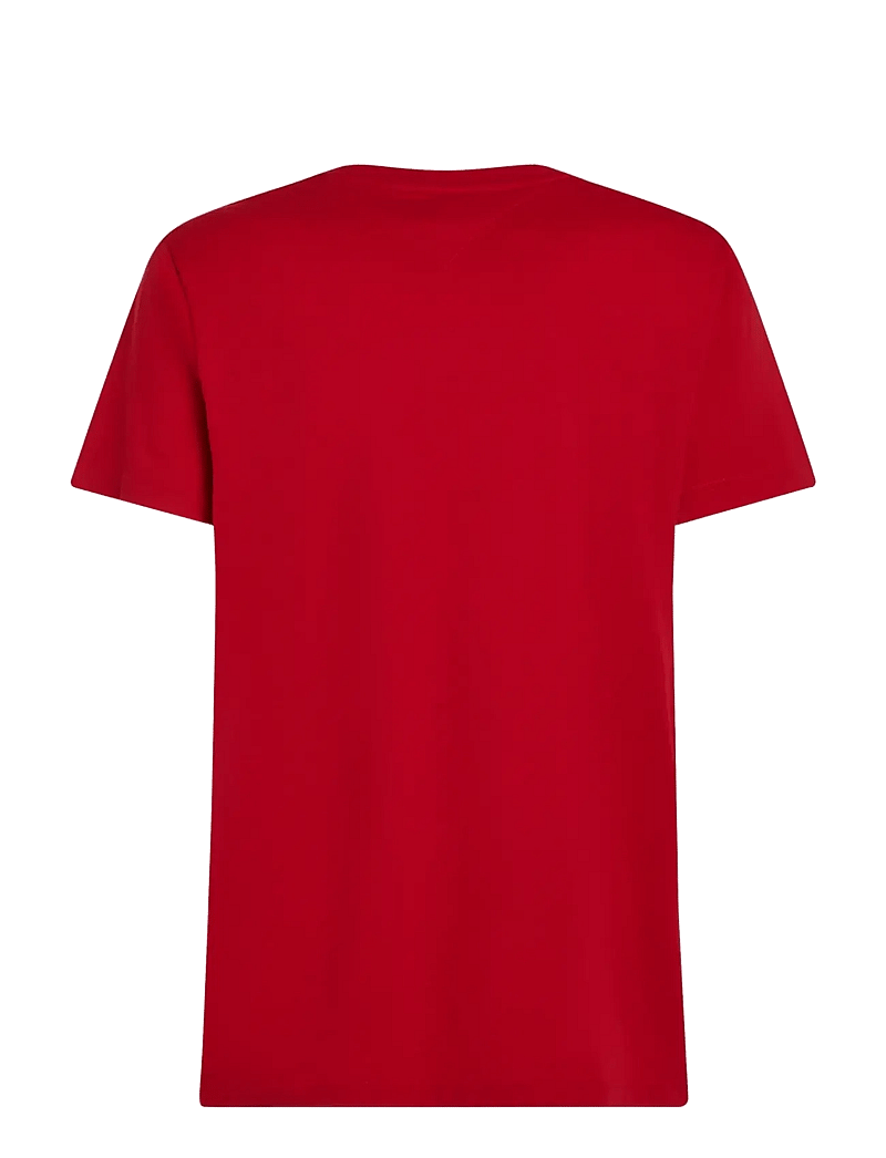 Tommy Hilfiger - HILFIGER CHEST INSERT TEE - lyhythihaiset - medium red - 1