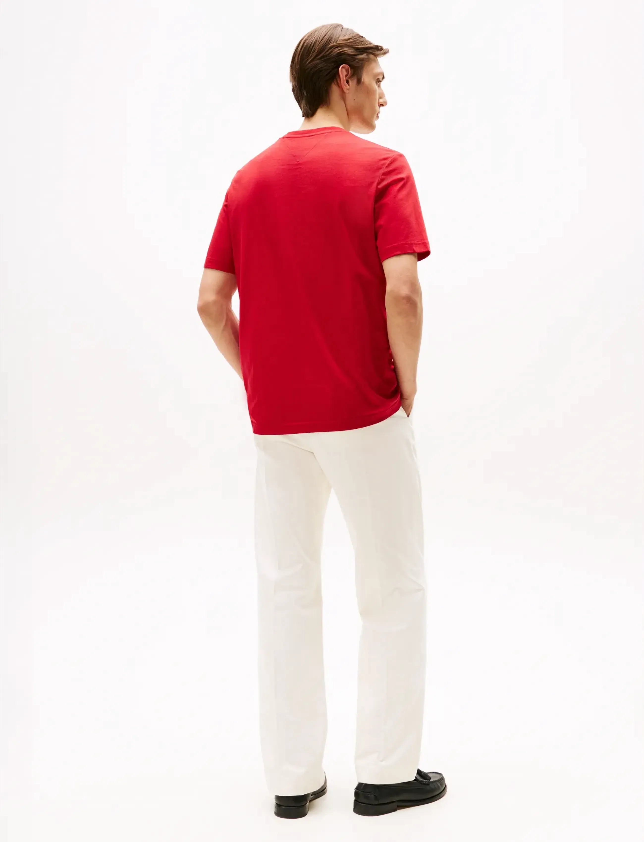 Tommy Hilfiger - HILFIGER CHEST INSERT TEE - kurzärmelig - medium red - 2