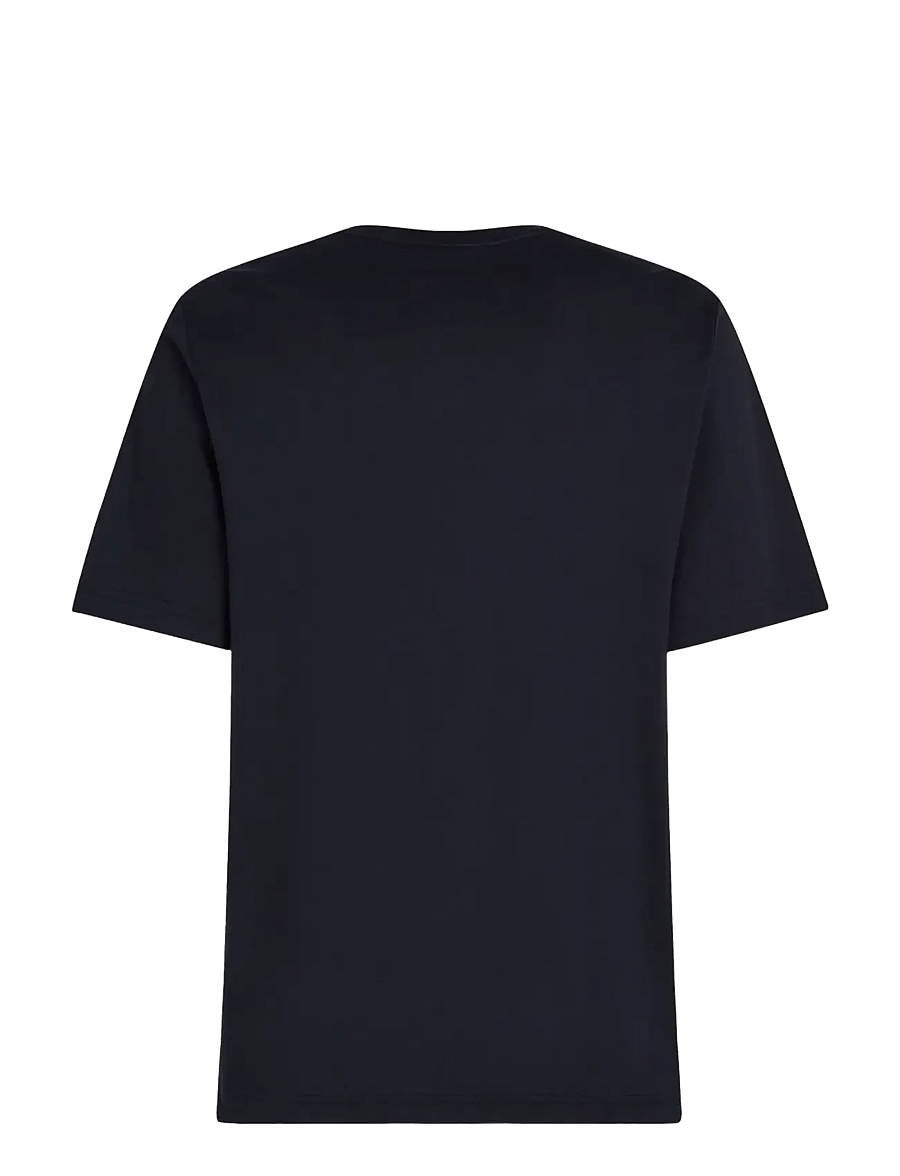 Tommy Hilfiger - HILFIGER CHEST INSERT TEE - kurzärmelige t-shirts - navy blue - 2