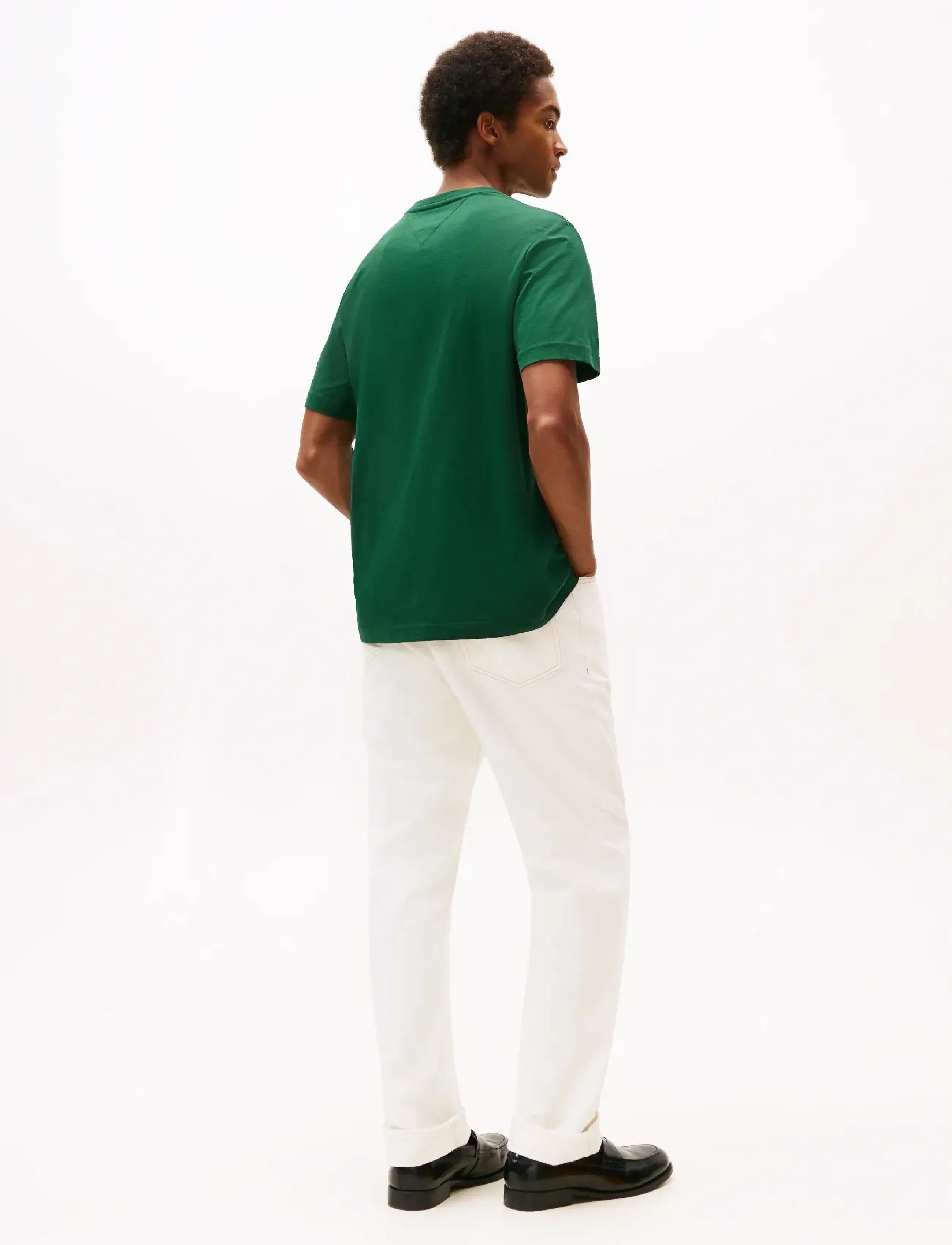 Tommy Hilfiger - HILFIGER CHEST INSERT TEE - short-sleeved t-shirts - ornamental green - 3