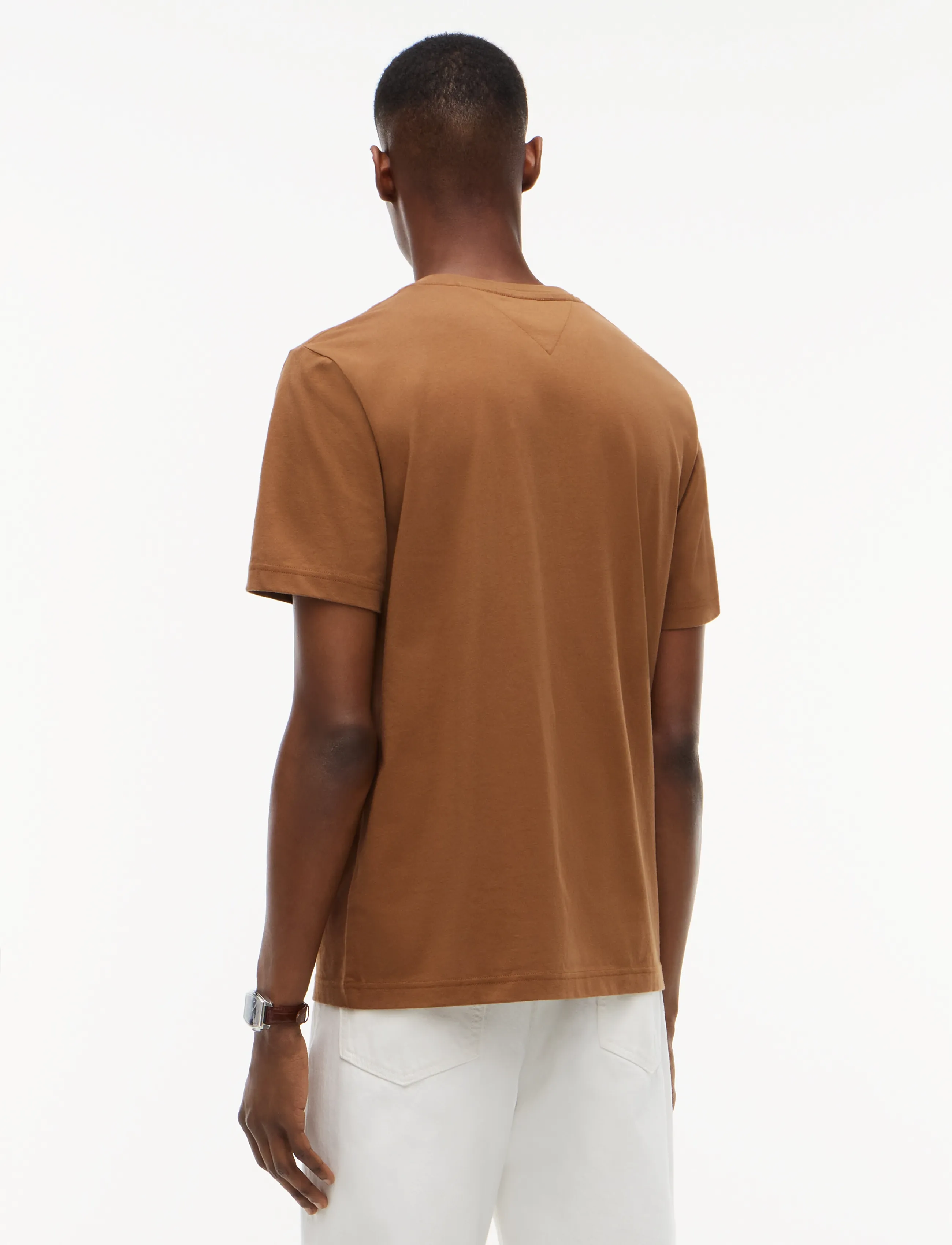 Tommy Hilfiger - HILFIGER CHEST INSERT TEE - kurzärmelige t-shirts - timeless tawny - 2