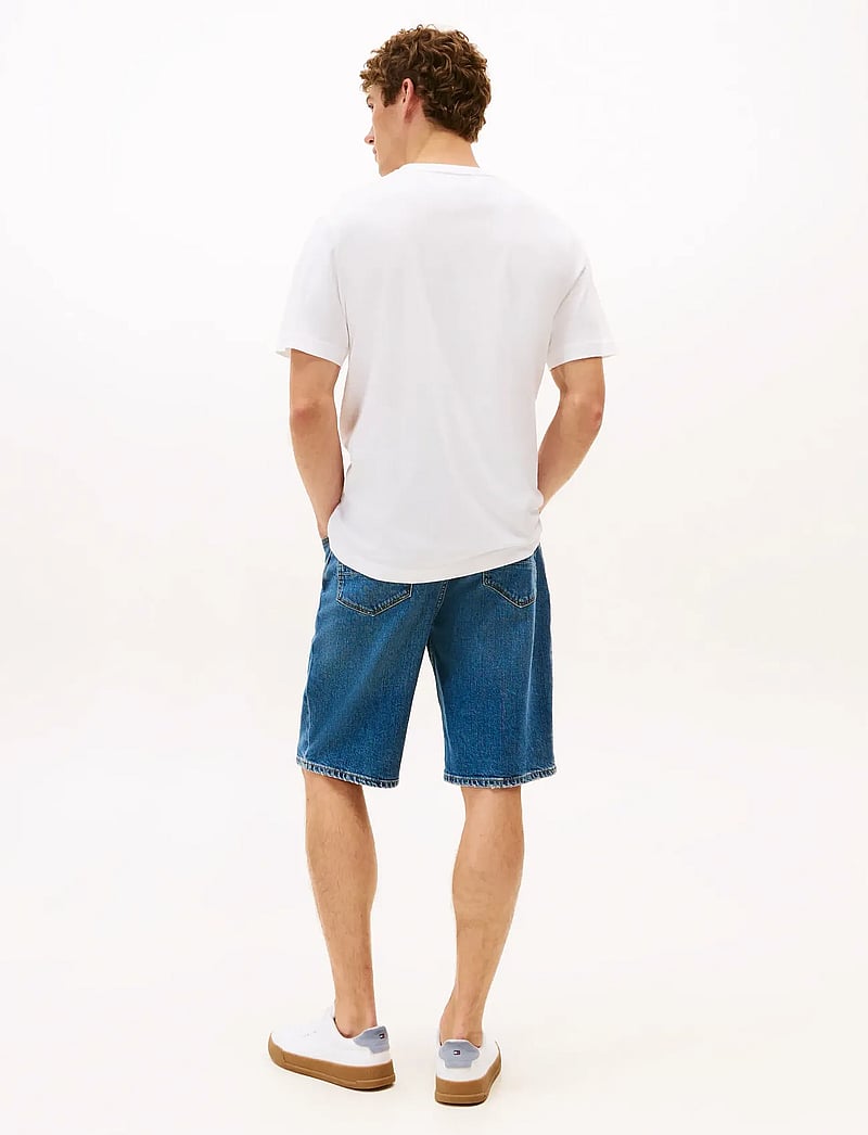 Tommy Hilfiger - HILFIGER CHEST INSERT TEE - lühikeste varrukatega t-särgid - white - 3