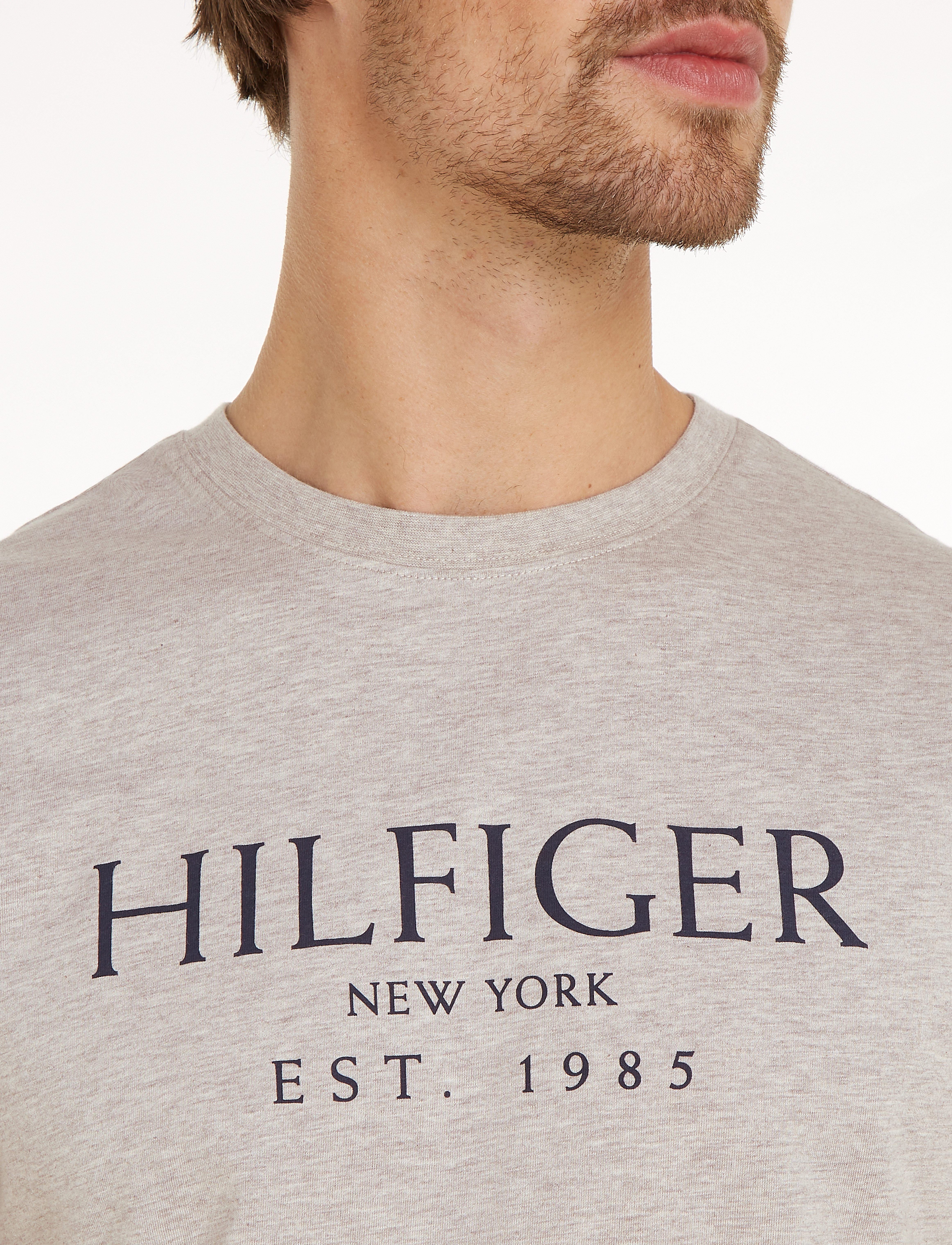 Tommy Hilfiger - BIG HILFIGER TEE - heathered pebble - 4