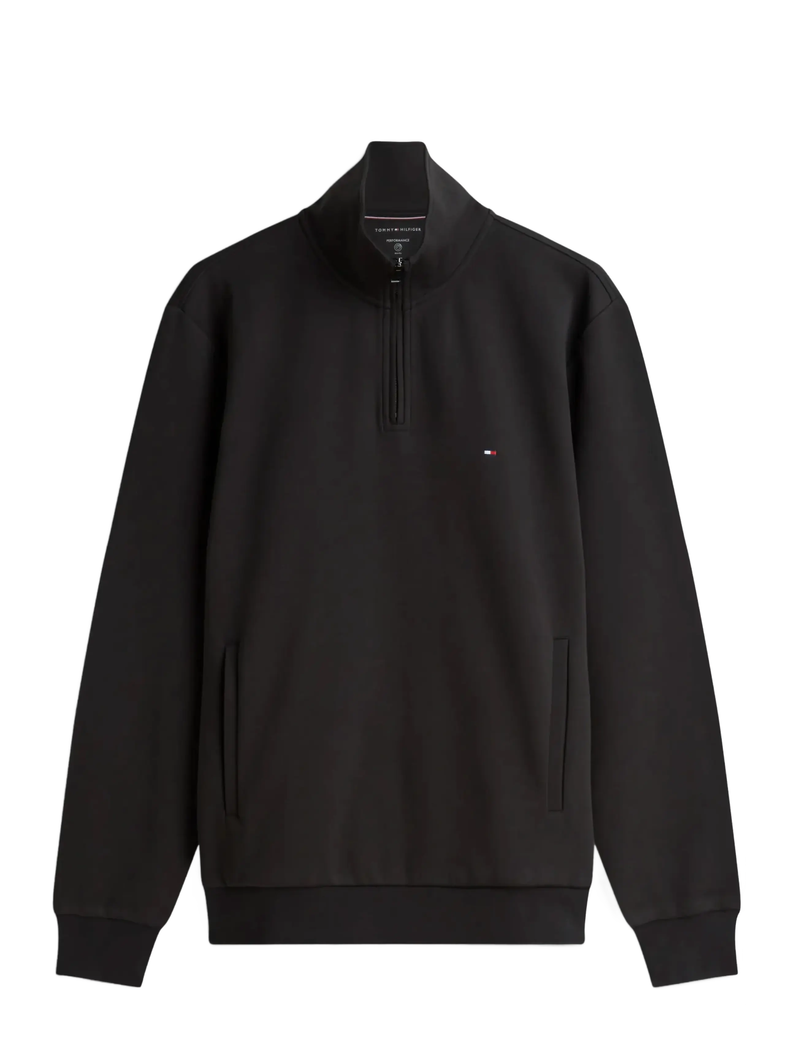 Tommy Hilfiger ESSENTIAL INTECHNO 1/4 ZIP - Kleidung - BLACK / black