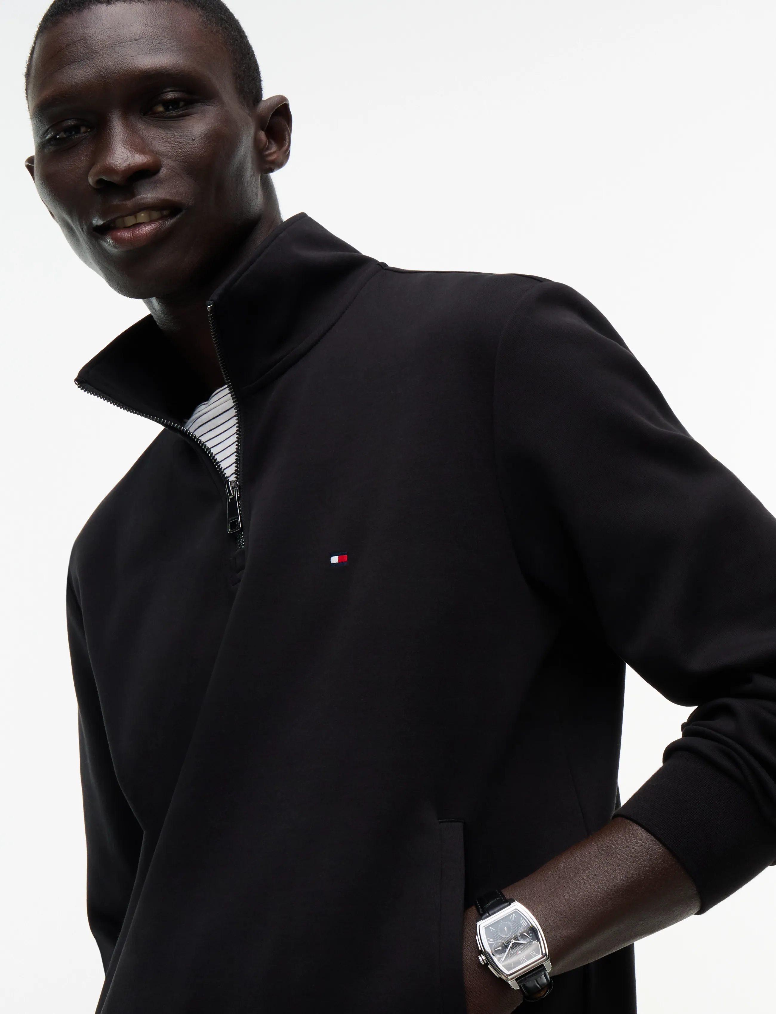 Tommy Hilfiger - ESSENTIAL INTECHNO 1/4 ZIP - pullover mit halbem reißverschluss - black - 4