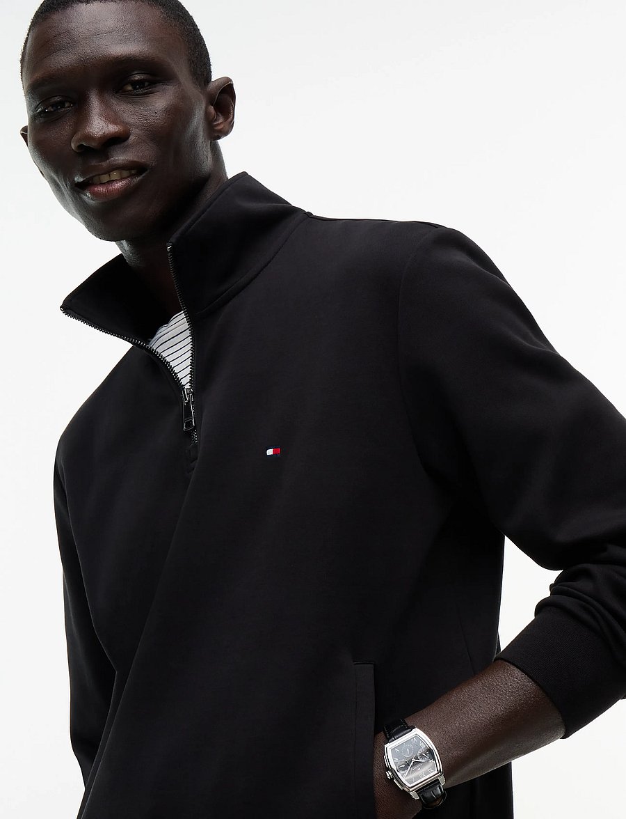 Tommy Hilfiger - ESSENTIAL INTECHNO 1/4 ZIP - pullover mit halbem reißverschluss - black - 4