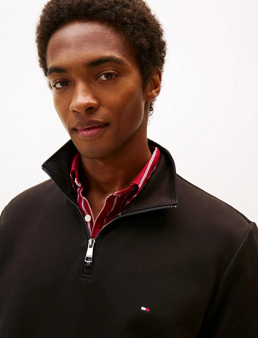 Tommy Hilfiger - ESSENTIAL INTECHNO 1/4 ZIP - pullover mit halbem reißverschluss - black - 4