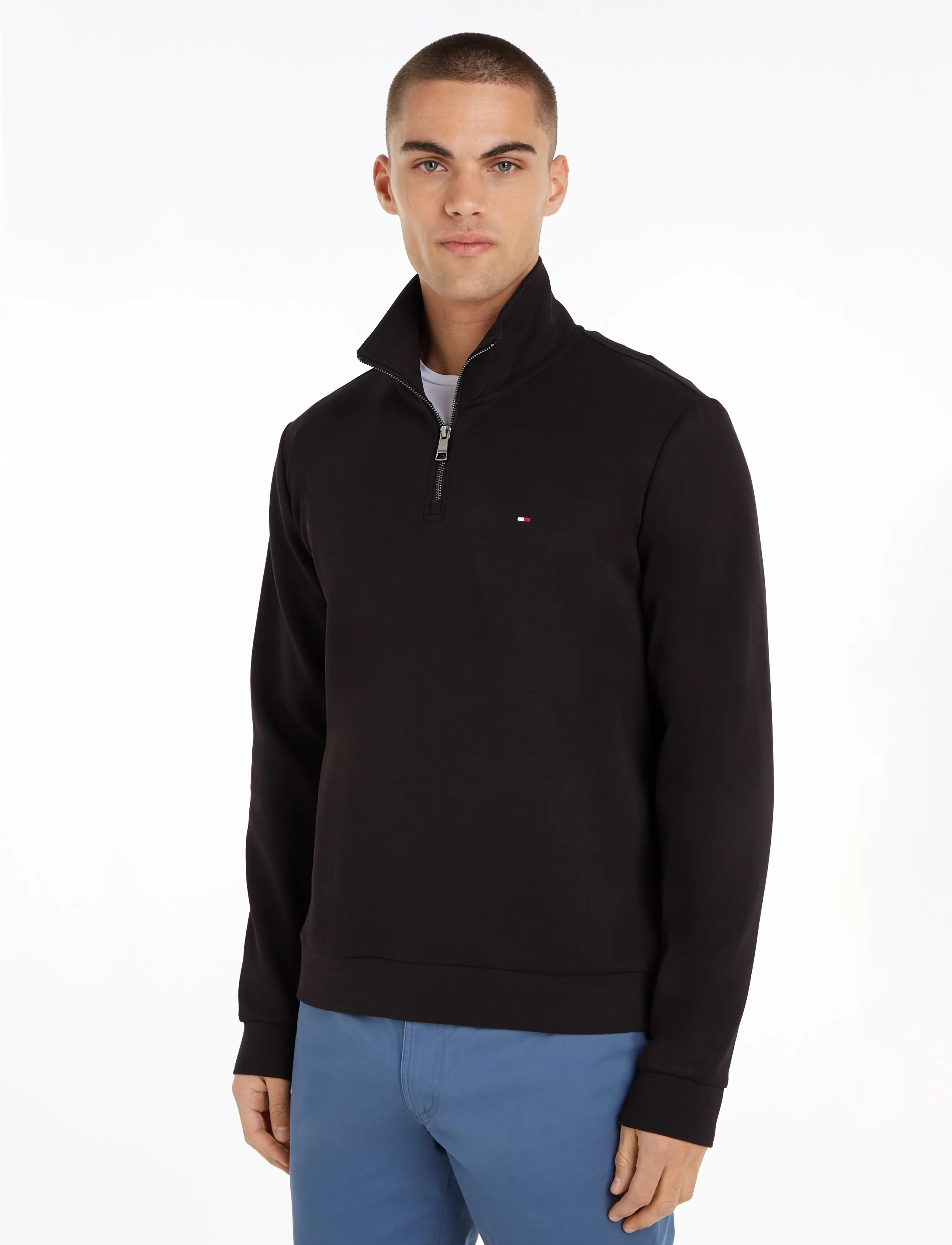 TOMMY HILFIGER Essential Intechno Quarter Zip stickade tröjor herr – bild 5