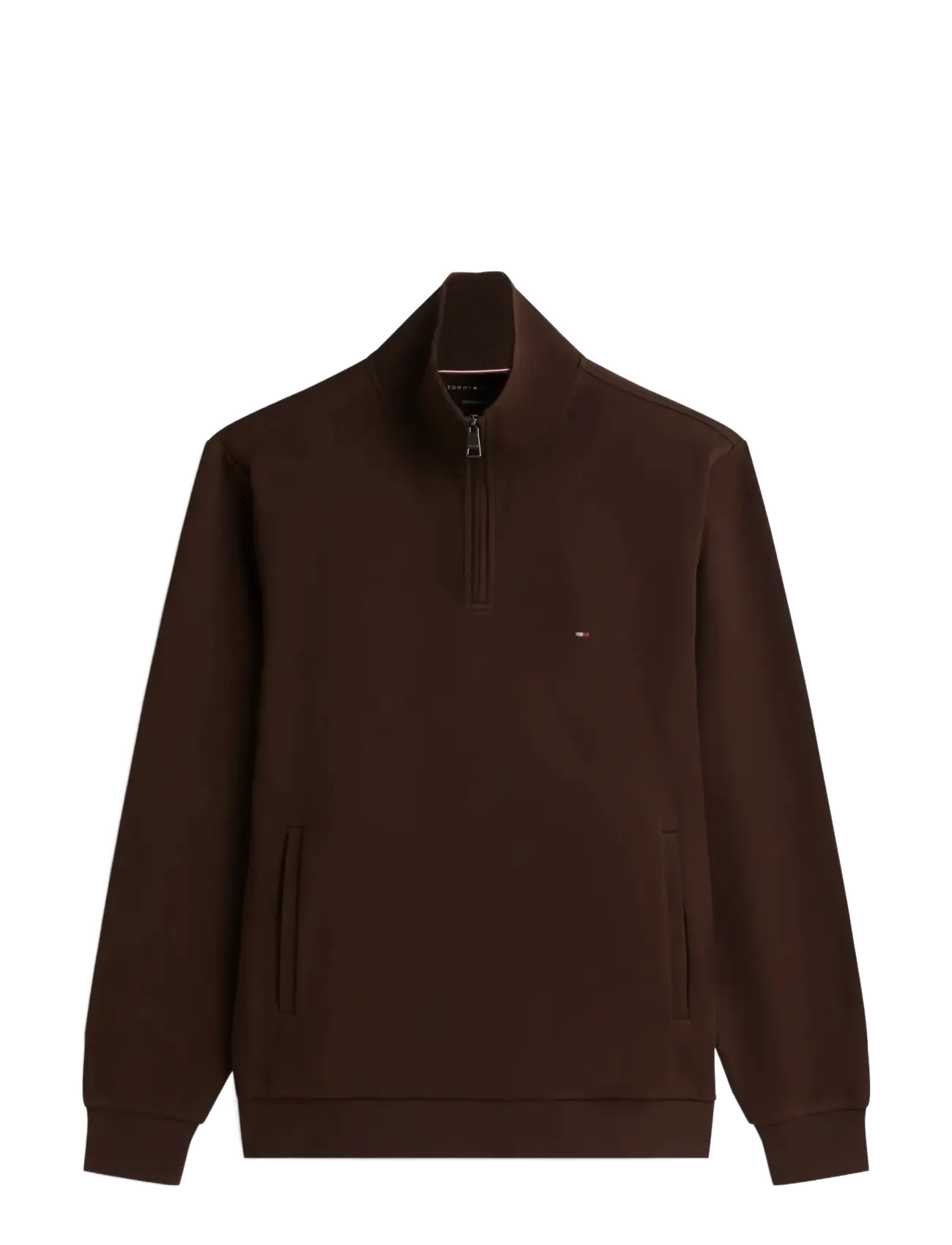 Tommy Hilfiger ESSENTIAL INTECHNO 1/4 ZIP - Strik - CHOCOLATE / brown