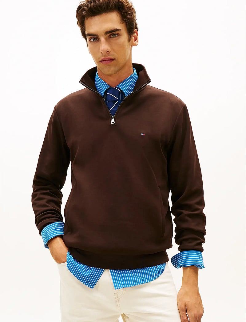 Tommy Hilfiger - ESSENTIAL INTECHNO 1/4 ZIP - pullover mit halbem reißverschluss - chocolate - 0