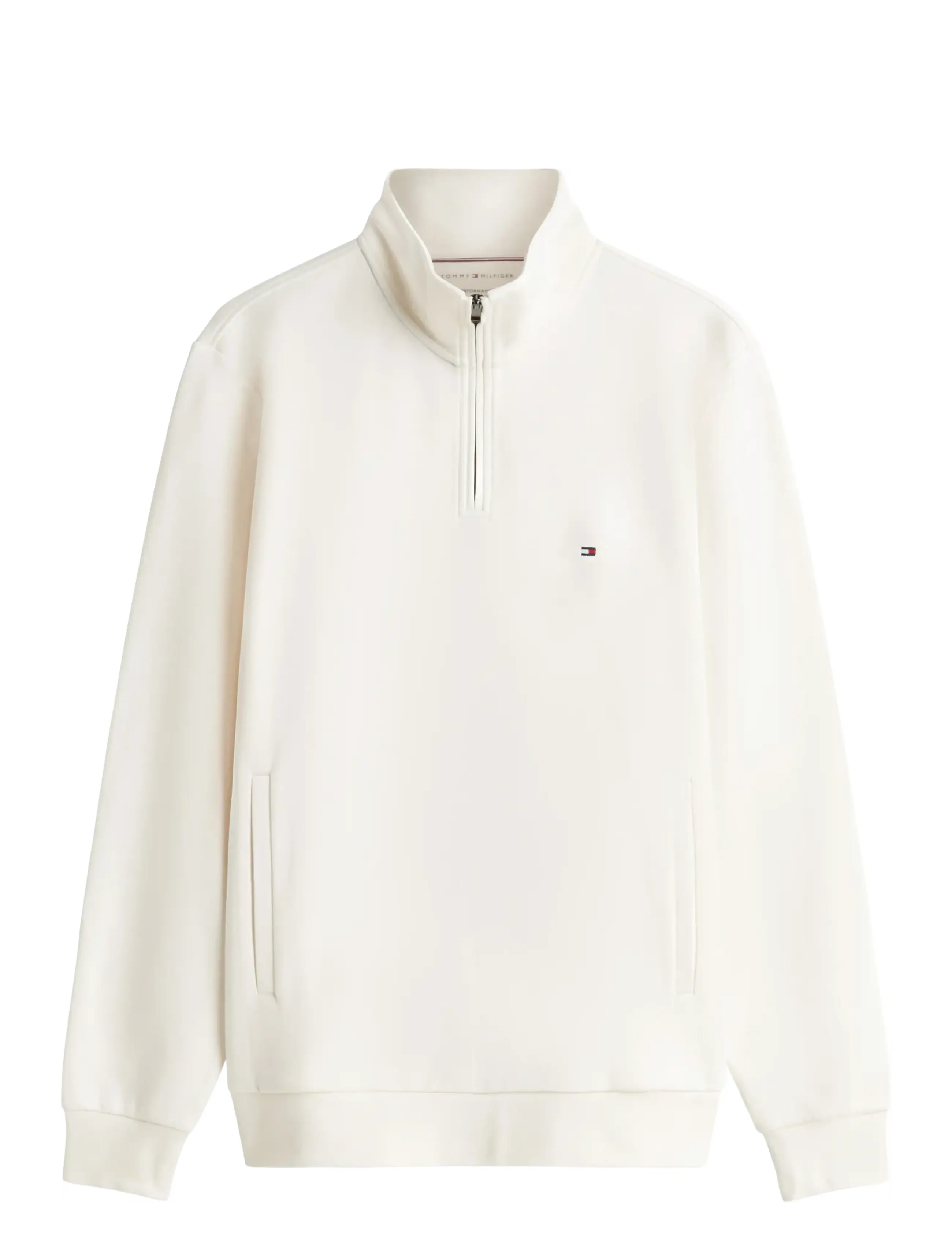 Tommy Hilfiger ESSENTIAL INTECHNO 1/4 ZIP - Strik - IVORY PETAL / cream