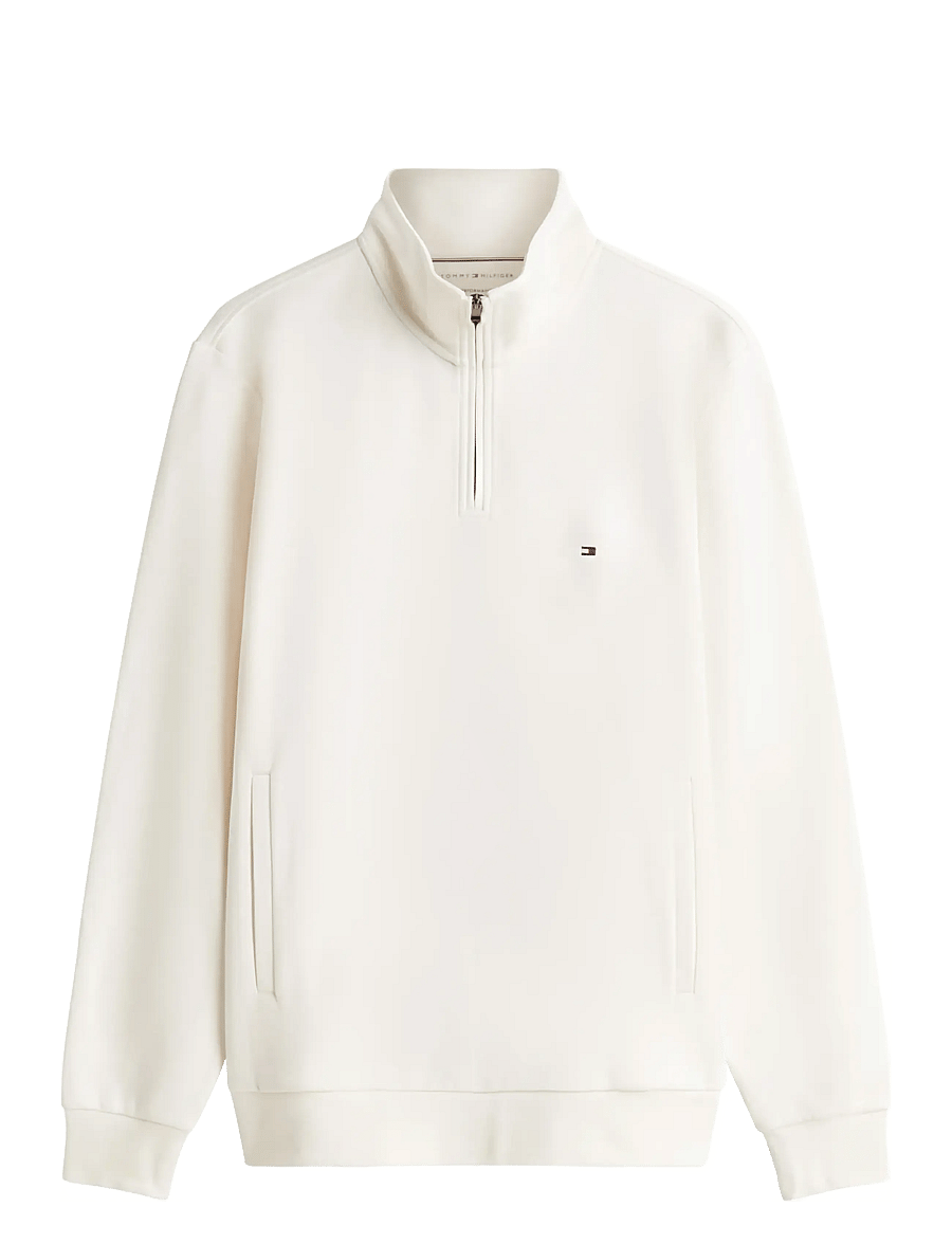 Tommy Hilfiger - ESSENTIAL INTECHNO 1/4 ZIP - swetry zapinane do połowy - ivory petal - 0