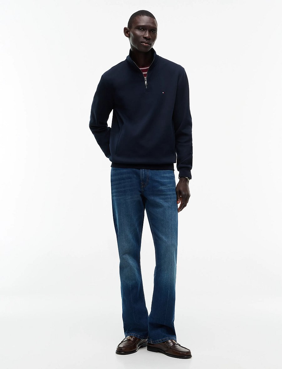 Tommy Hilfiger - ESSENTIAL INTECHNO 1/4 ZIP - poolpika lukuga džemprid - navy blue - 5