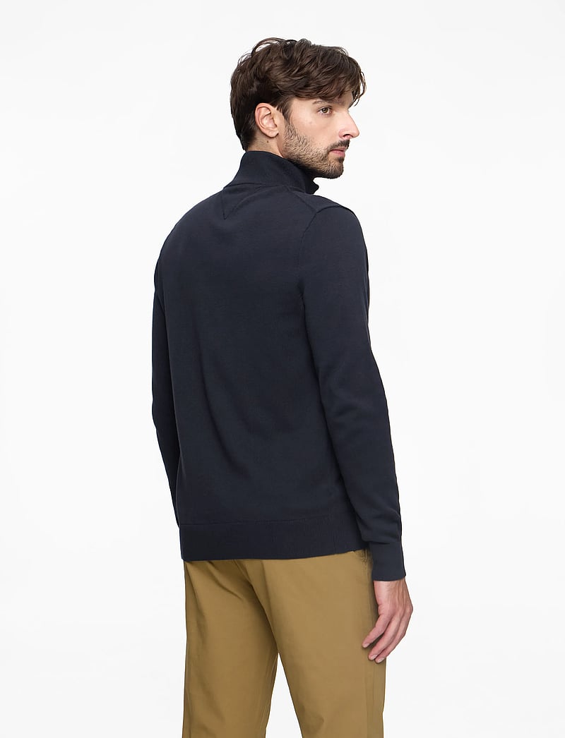 Tommy Hilfiger - ESSENTIAL COTTON ZIP THRU - full zip strik - navy blue ivory petal tipping - 5