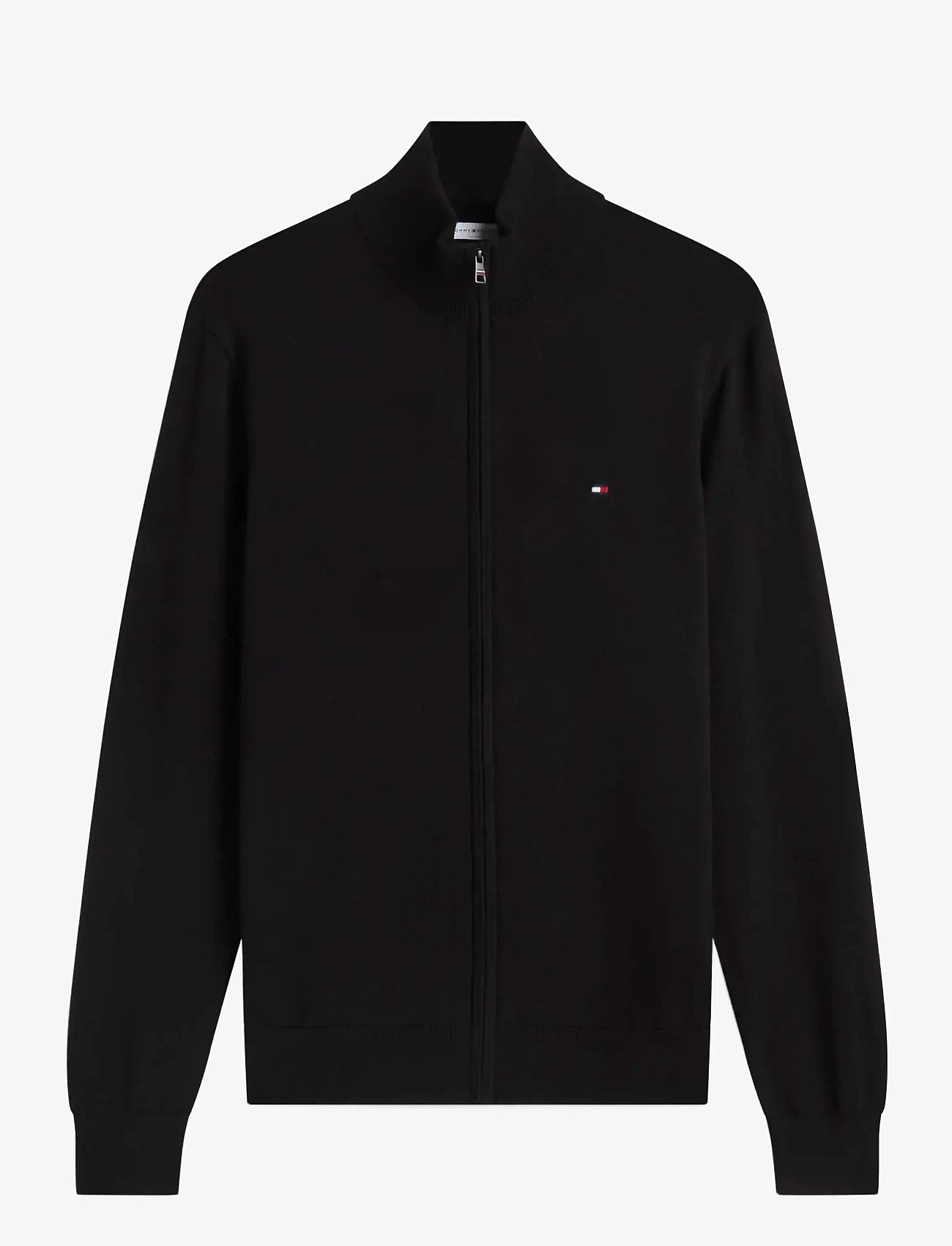 Tommy Hilfiger - ESSENTIAL COTTON ZIP THRU - pullover mit durchgehendem reißverschluss - black - 1