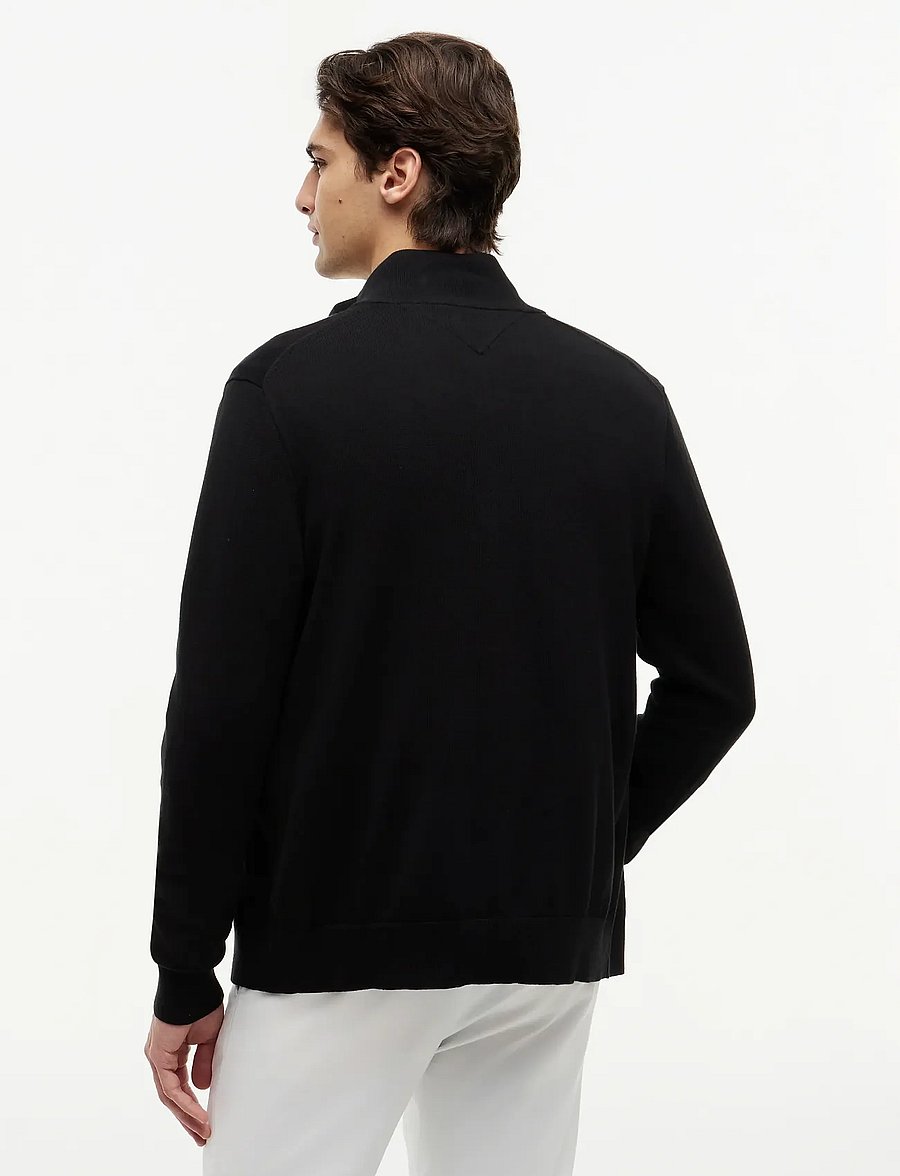 Tommy Hilfiger - ESSENTIAL COTTON ZIP THRU - pulls zippés - black - 3