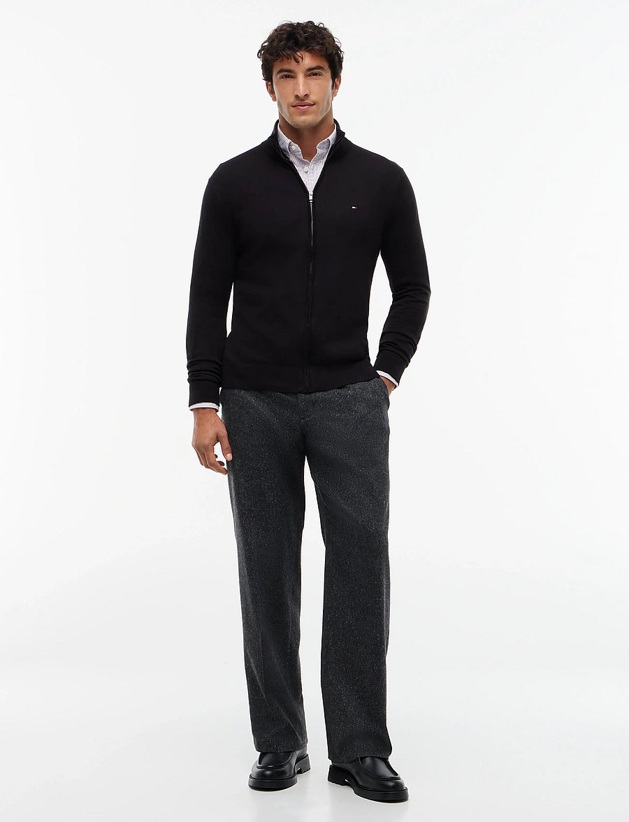 Tommy Hilfiger - ESSENTIAL COTTON ZIP THRU - lukuga džemprid - black - 5