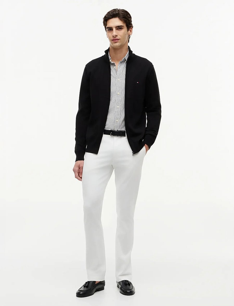 Tommy Hilfiger - ESSENTIAL COTTON ZIP THRU - pulls zippés - black - 5