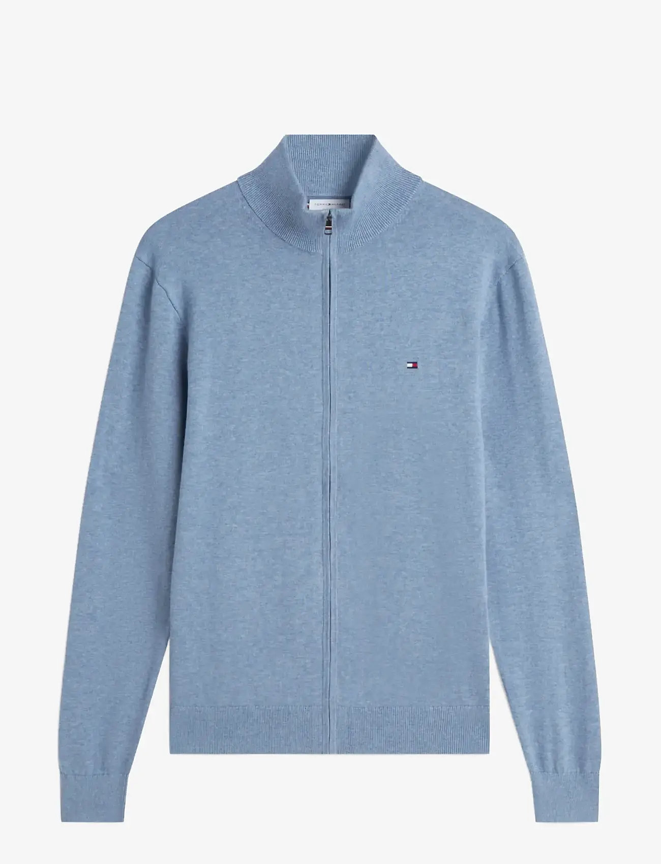 Tommy Hilfiger - ESSENTIAL COTTON ZIP THRU - lukuga džemprid - brisk blue heather - 1