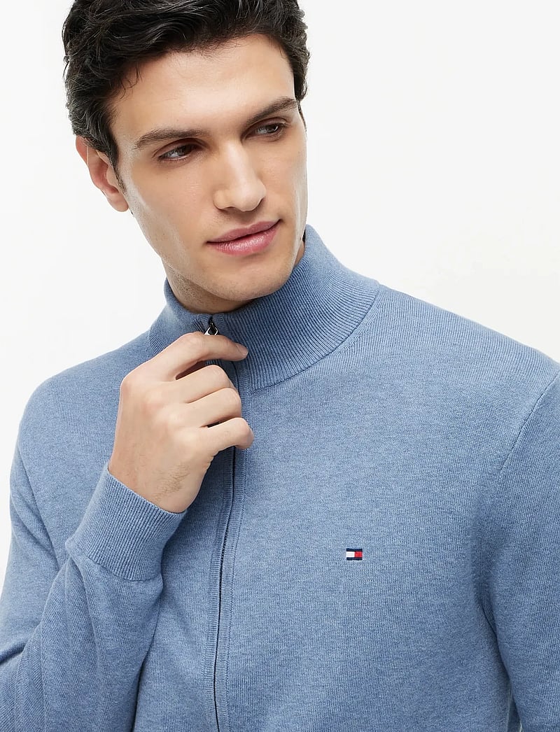 Tommy Hilfiger - ESSENTIAL COTTON ZIP THRU - lukuga džemprid - brisk blue heather - 3