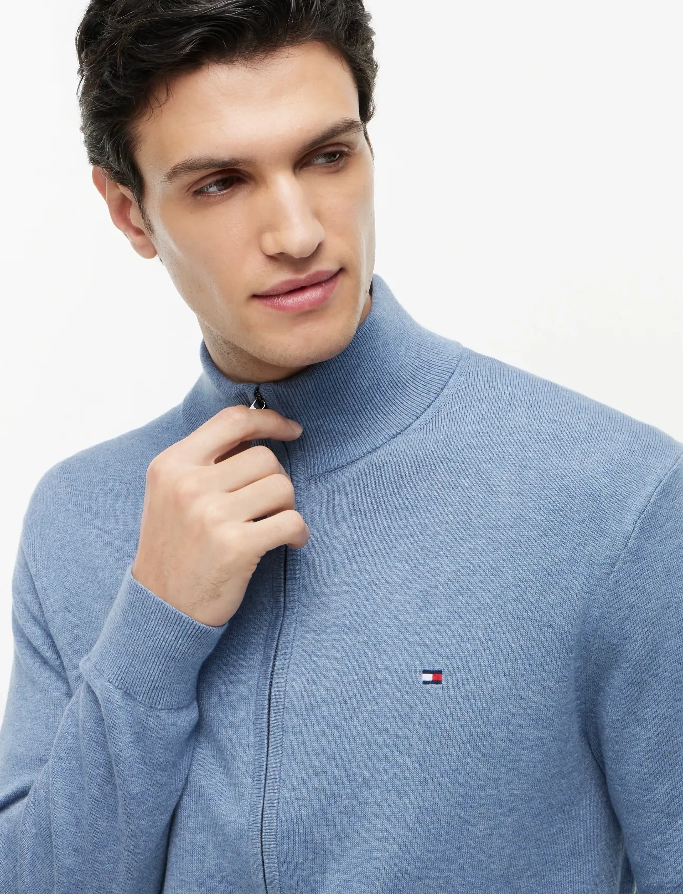 Tommy Hilfiger - ESSENTIAL COTTON ZIP THRU - full zip jumpers - brisk blue heather - 3