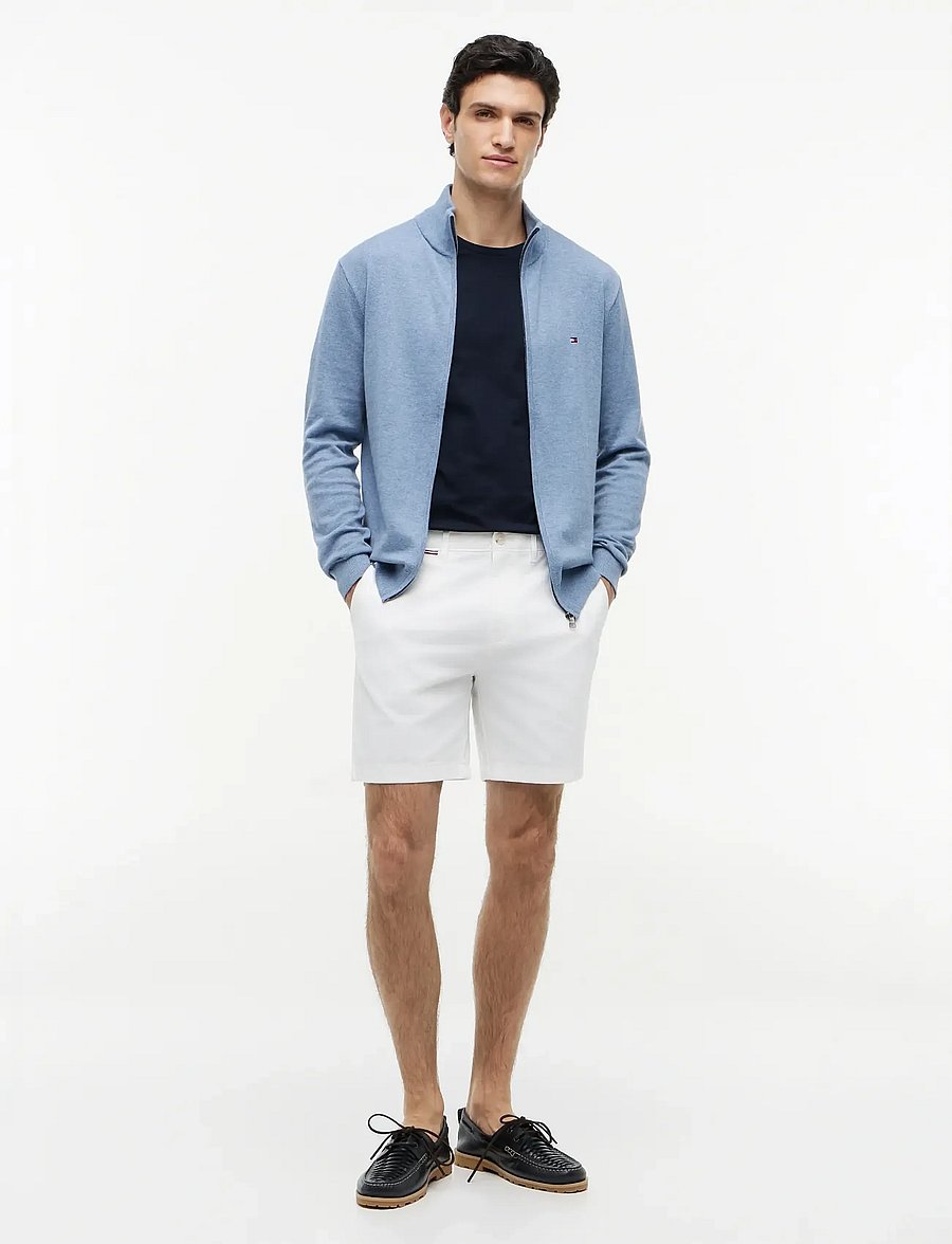 Tommy Hilfiger - ESSENTIAL COTTON ZIP THRU - fullzip strik - brisk blue heather - 4
