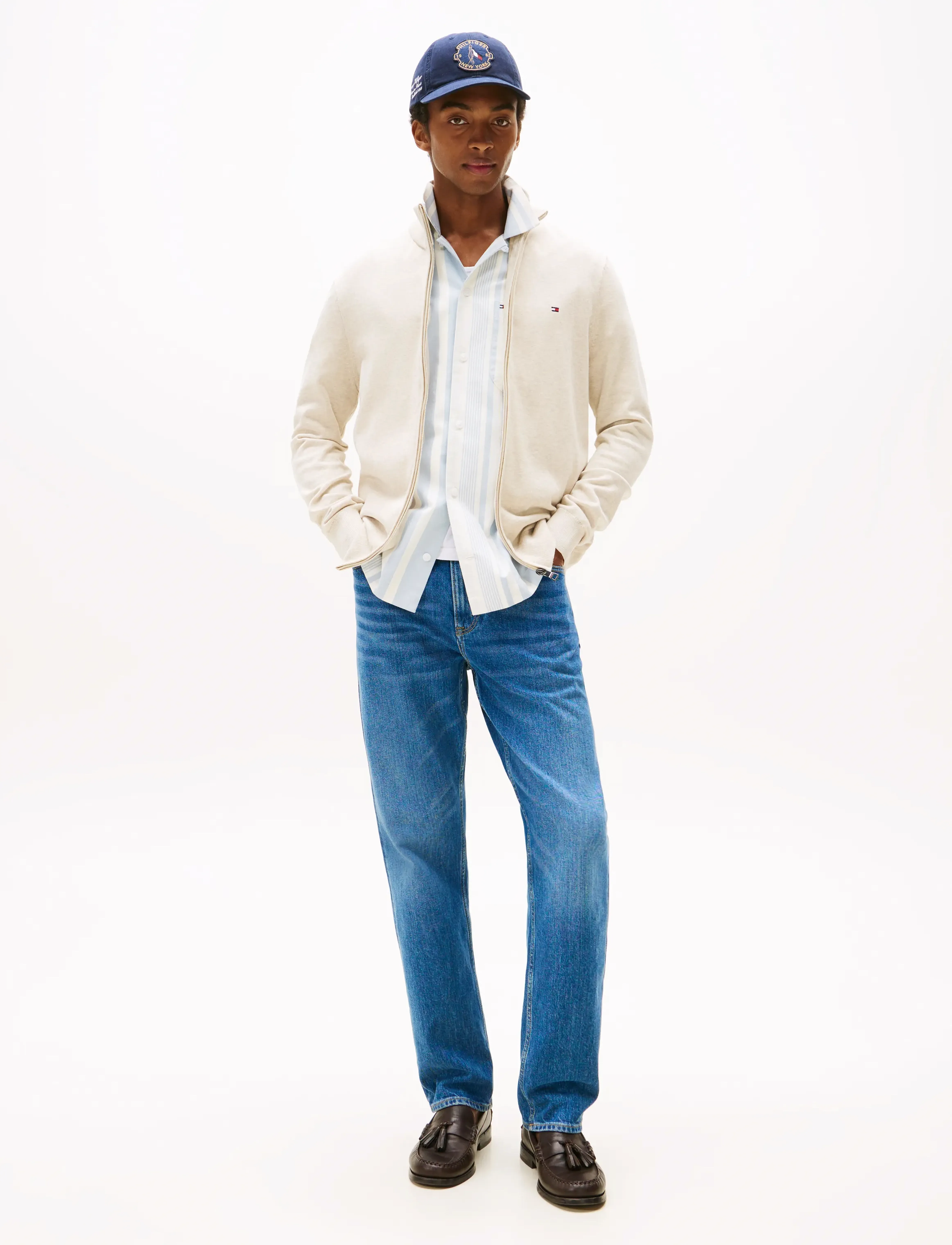 Tommy Hilfiger - ESSENTIAL COTTON ZIP THRU - full zip jumpers - heathered oatmilk - 2