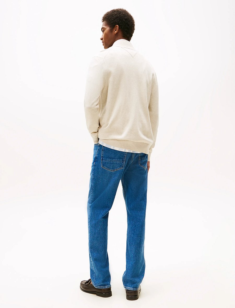 Tommy Hilfiger - ESSENTIAL COTTON ZIP THRU - pullover mit durchgehendem reißverschluss - heathered oatmilk - 3