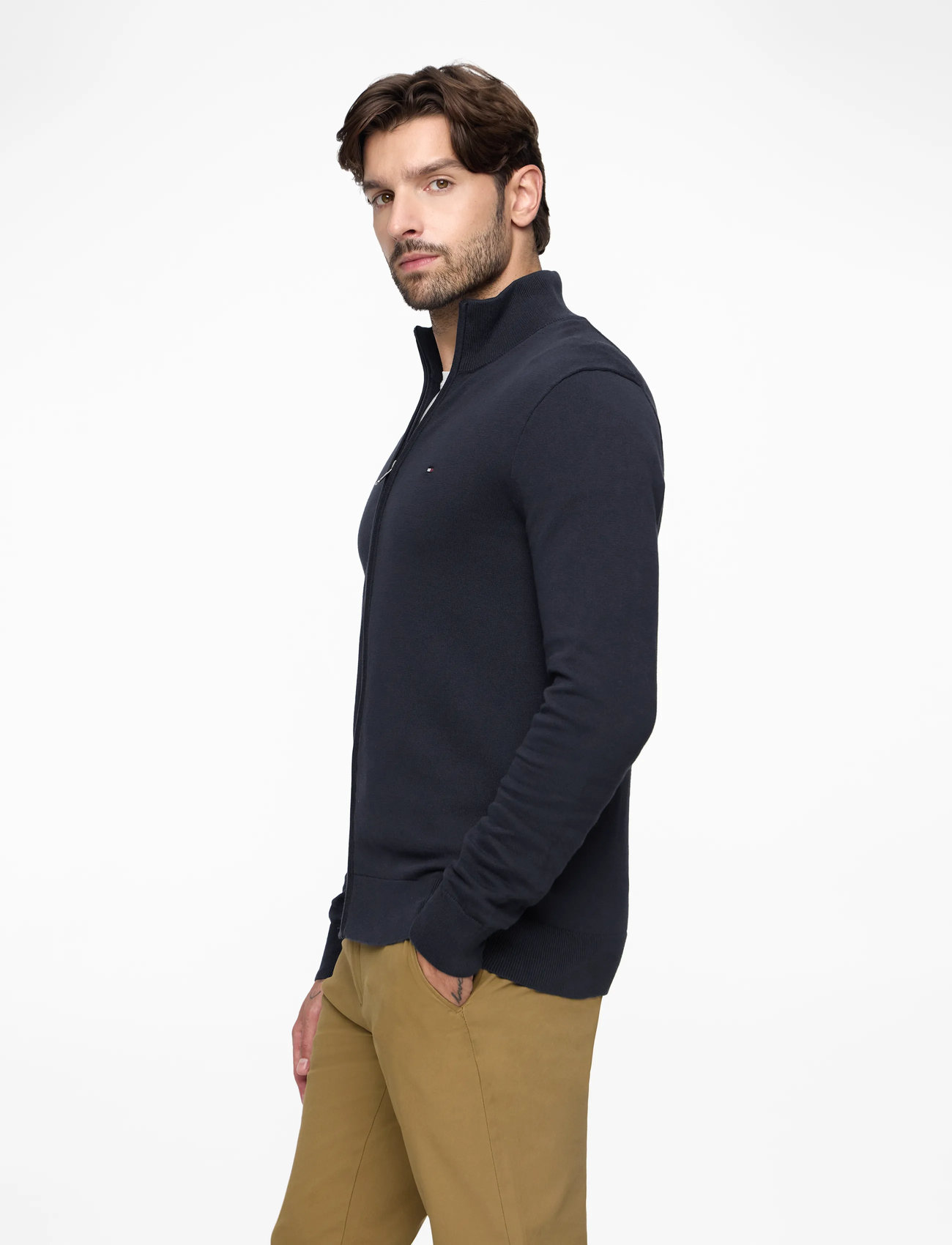 Tommy Hilfiger - ESSENTIAL COTTON ZIP THRU - lukuga džemprid - navy blue - 4