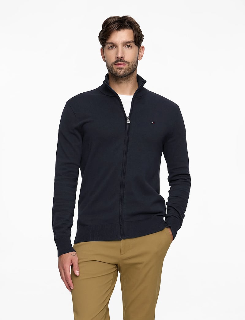 Tommy Hilfiger - ESSENTIAL COTTON ZIP THRU - lukuga džemprid - navy blue - 0