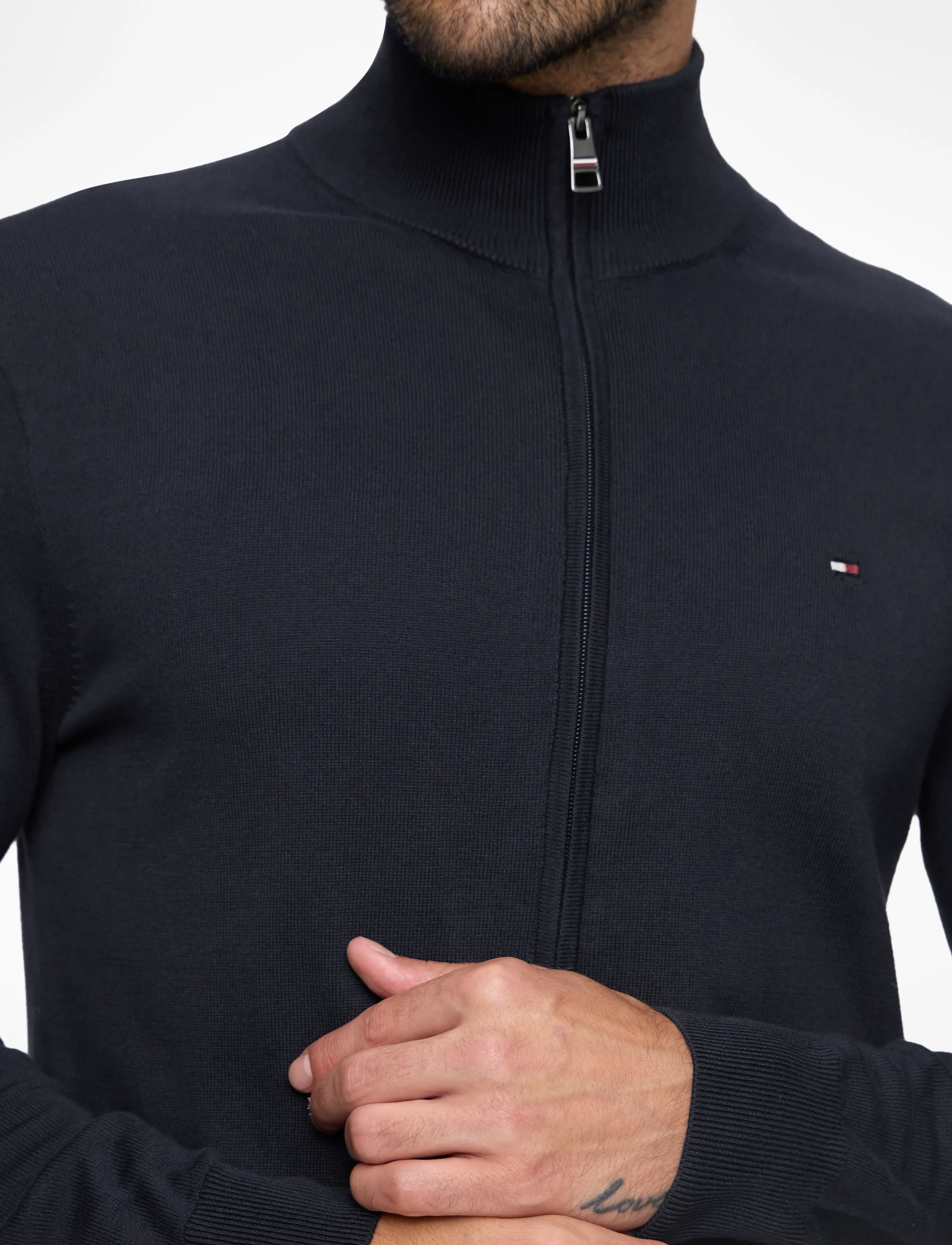 TOMMY HILFIGER Kofta 'Flag Embroidery Zip-thru' herr – bild 7