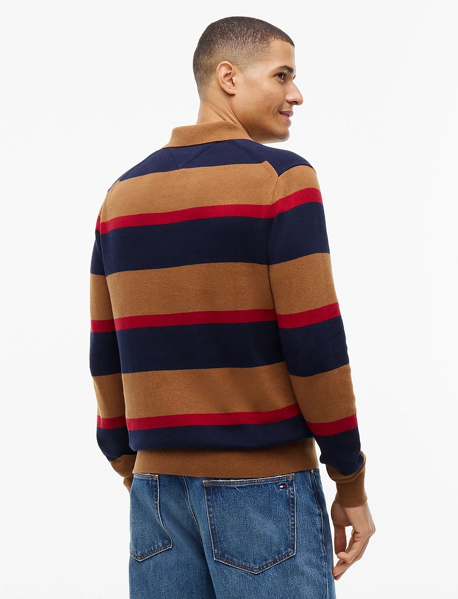 Tommy Hilfiger - PIMA ORG CTN CASHMERE LS POLO - poloer i strik med lange ærmer - navy blue regatta timeless tawny - 2