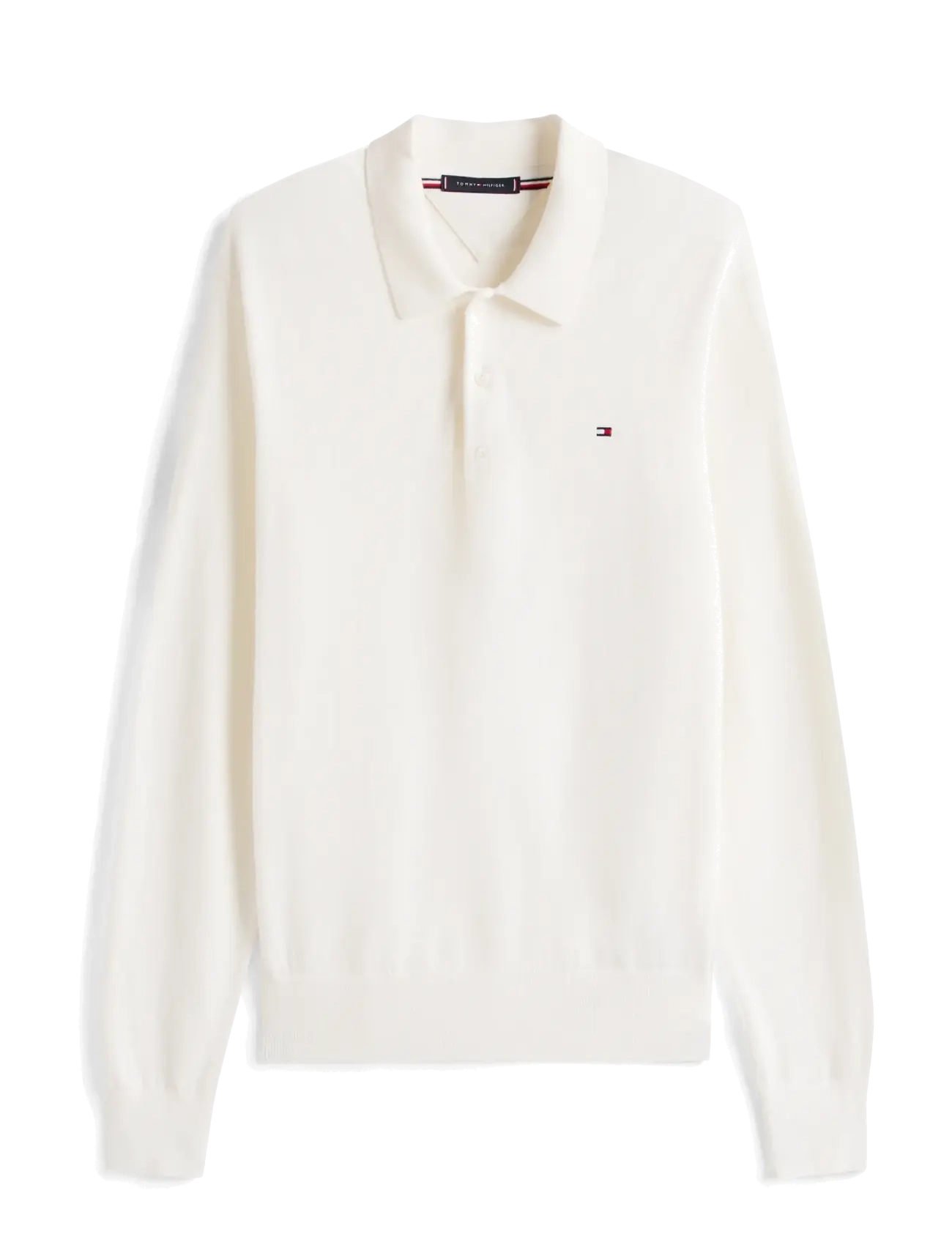 Tommy Hilfiger - PIMA ORG CTN CASHMERE LS POLO - poloer i strik med lange ærmer - ivory petal - 1