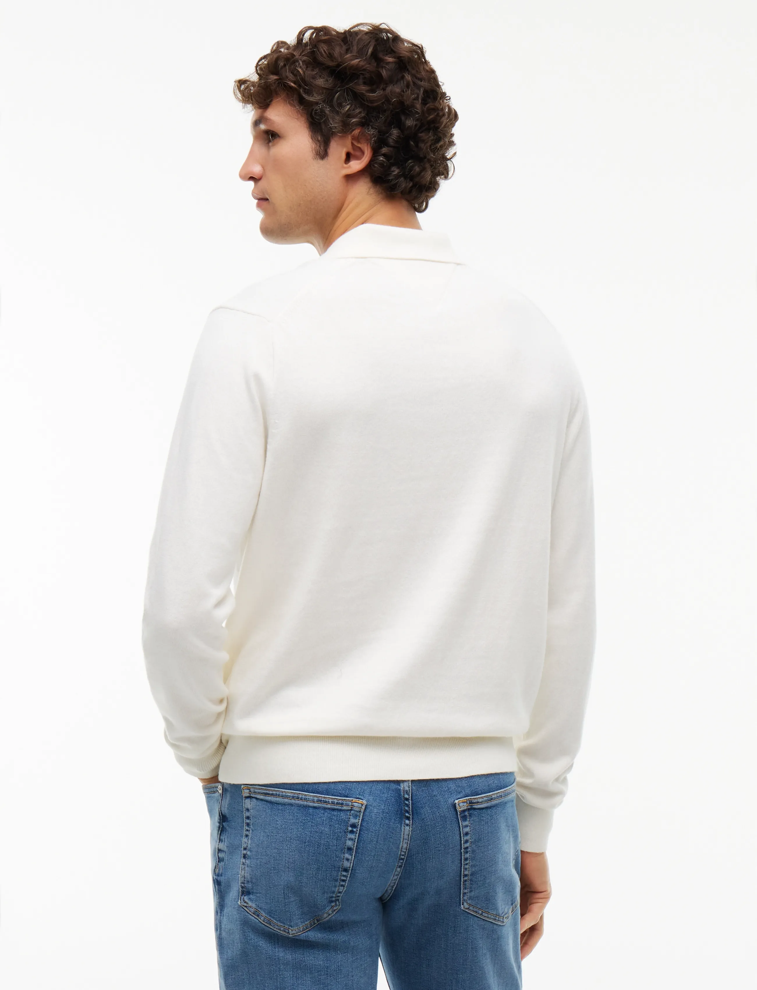 Pima Org Ctn Cashmere Ls Polo 2