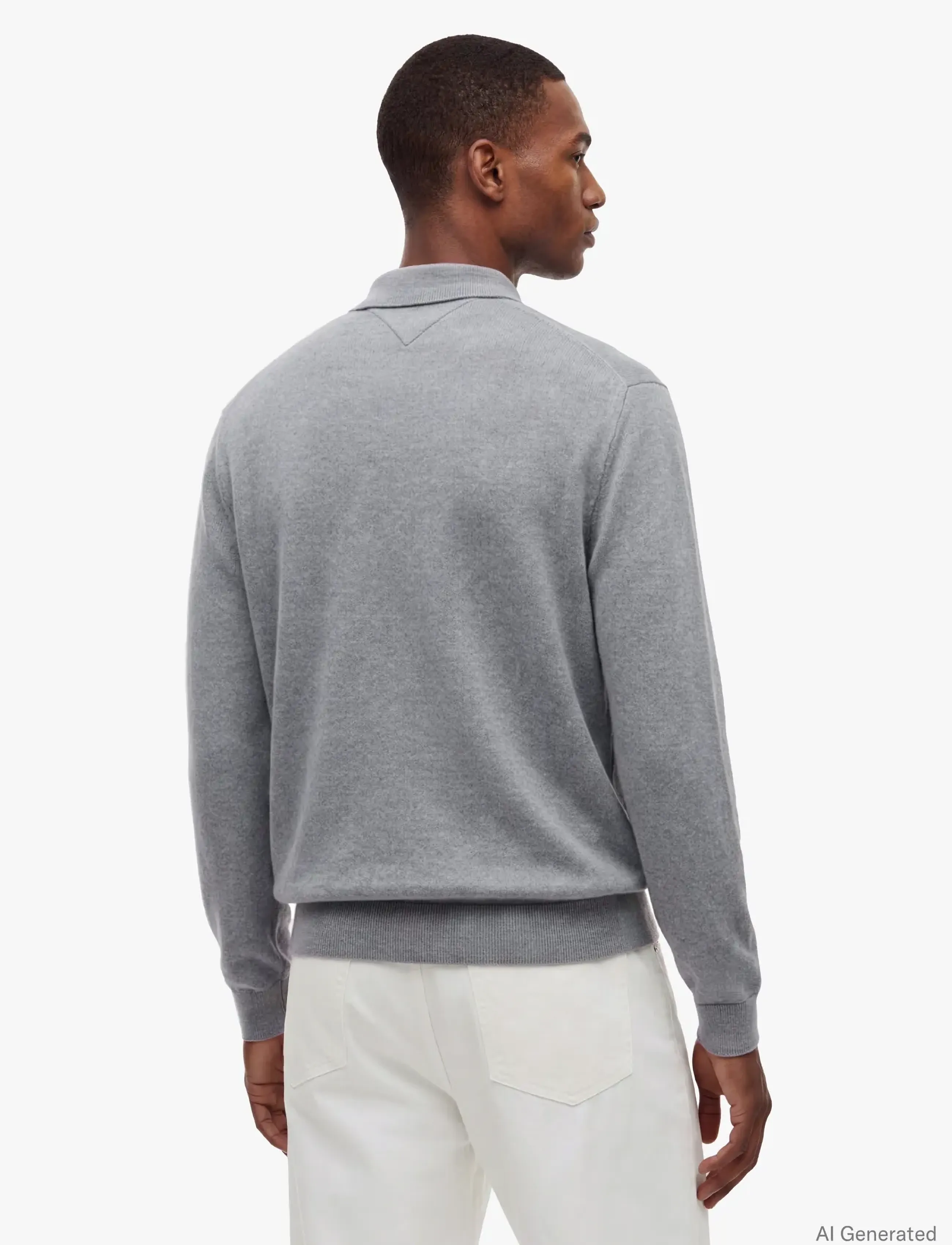 Tommy Hilfiger - PIMA ORG CTN CASHMERE LS POLO - poloer i strik med lange ærmer - medium grey heather - 2
