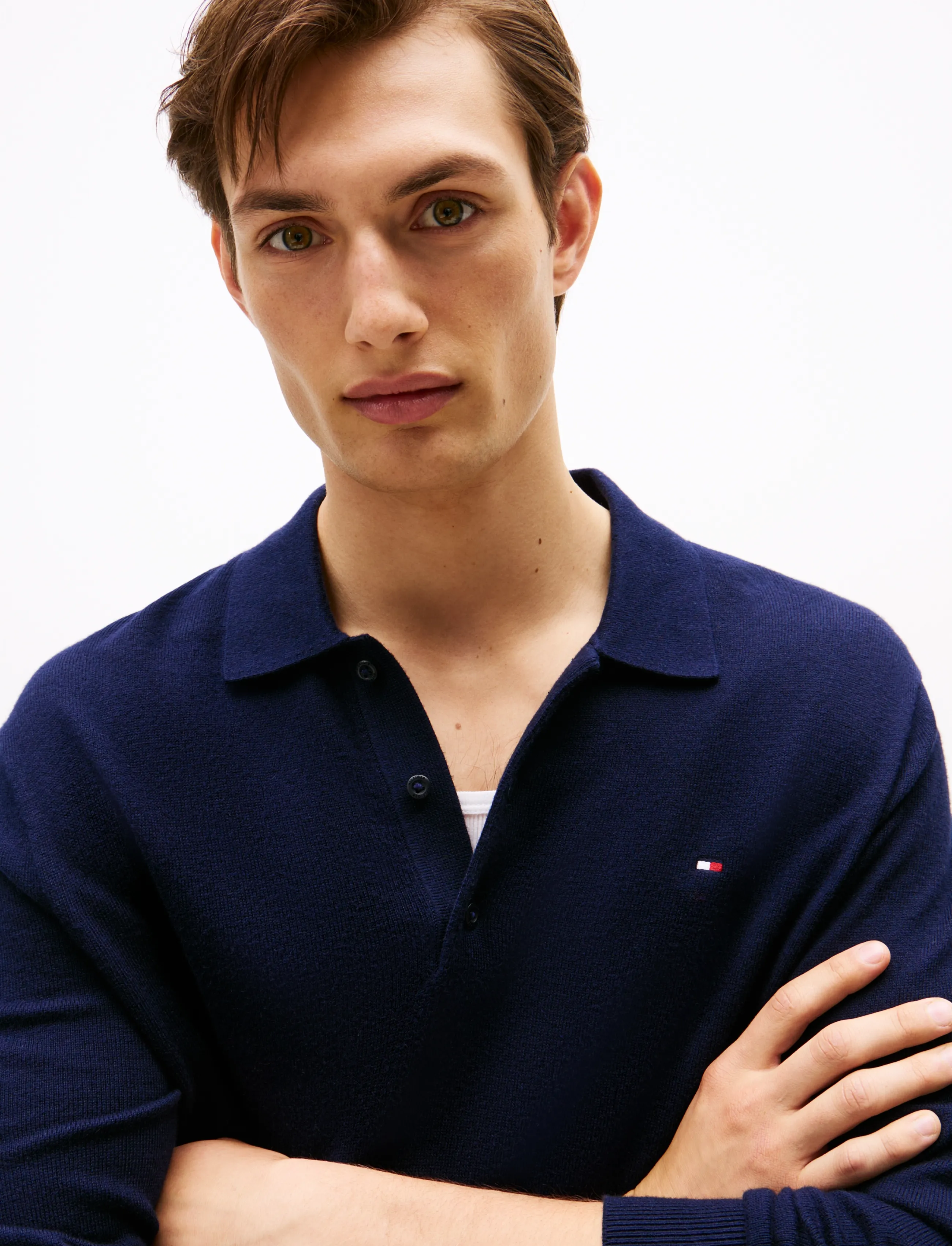 Pima Org Ctn Cashmere Ls Polo 5