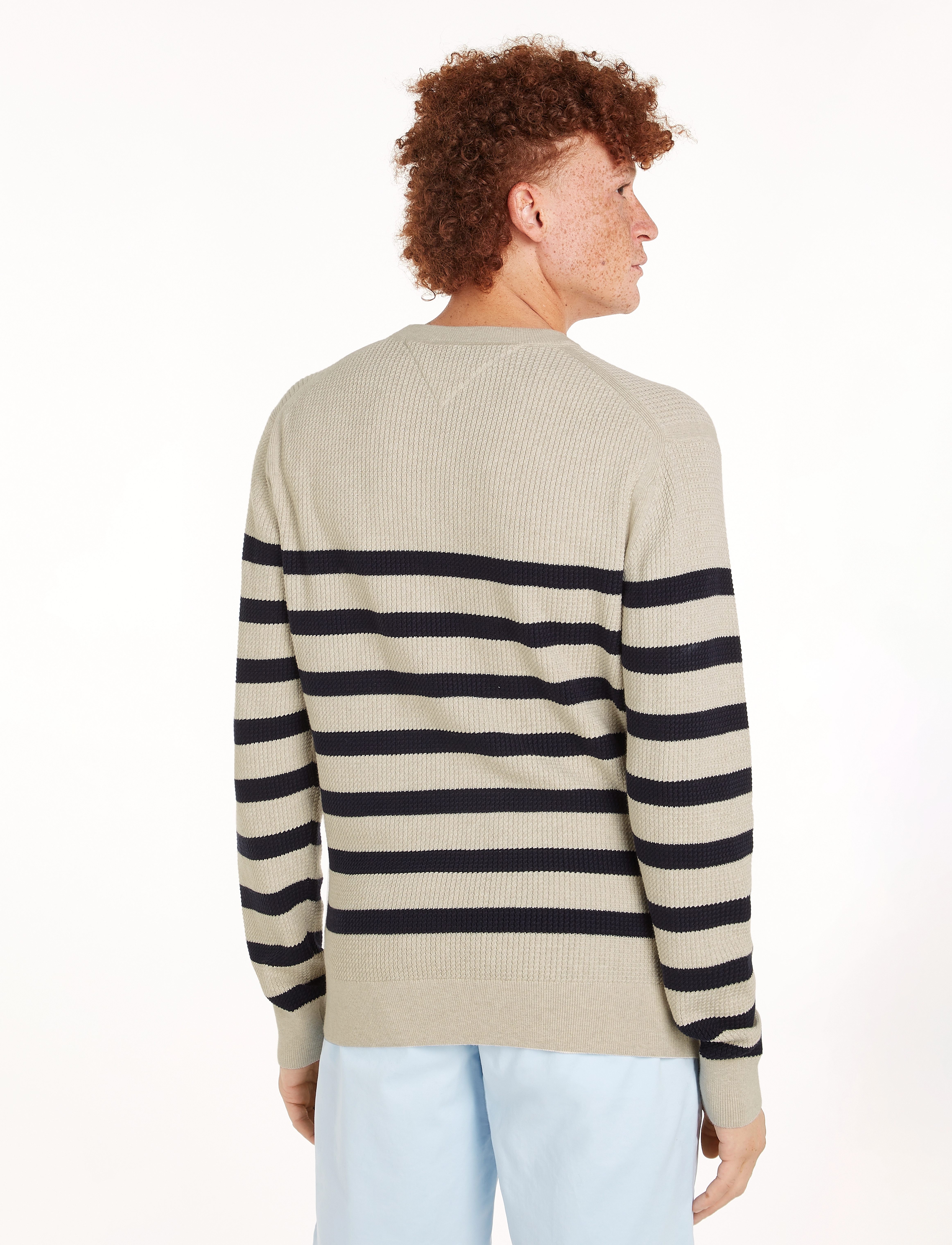 Tommy Hilfiger - STRUCTURE CREW  NK - oatmilk htr / desert sky - 3