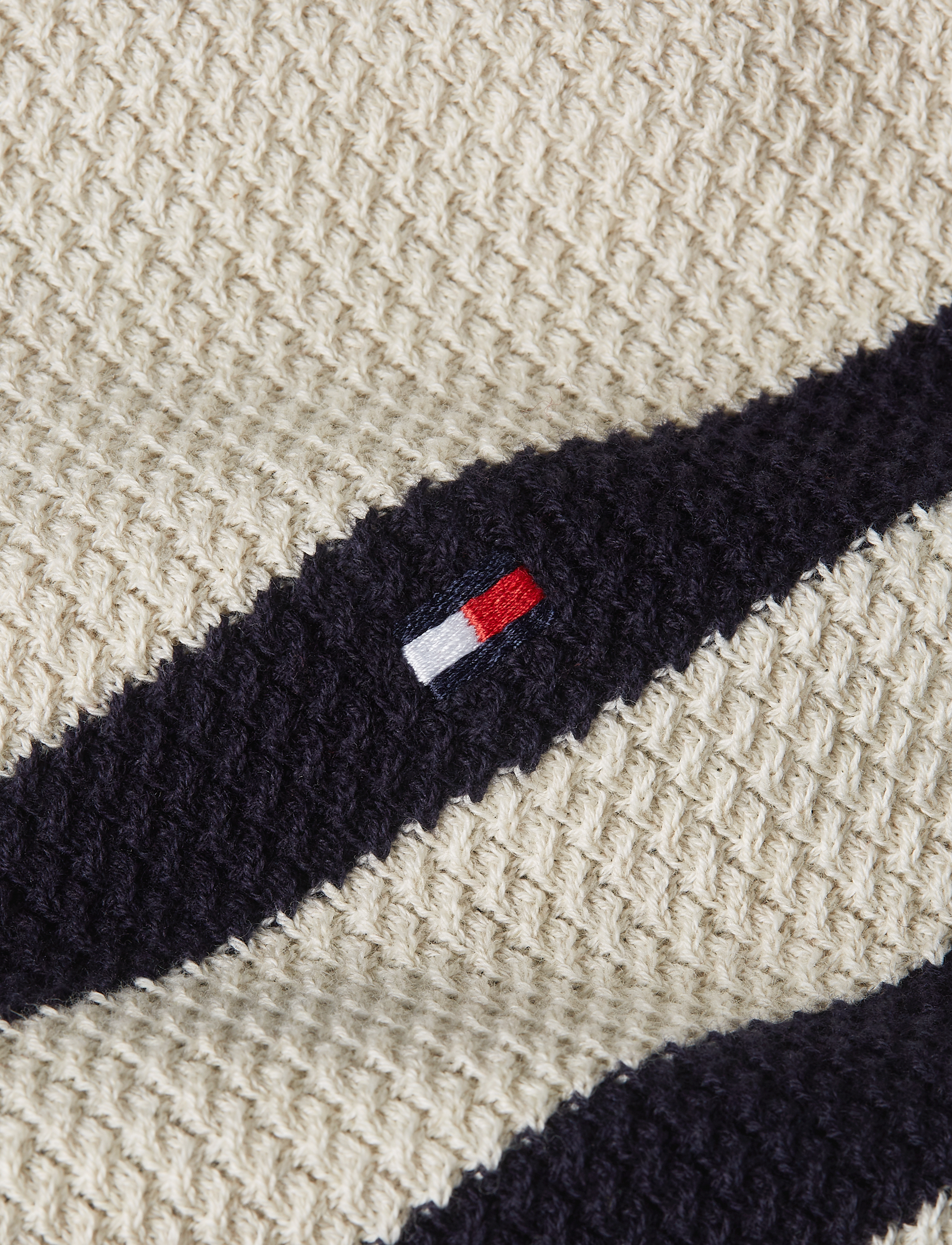 Tommy Hilfiger - STRUCTURE CREW  NK - oatmilk htr / desert sky - 2