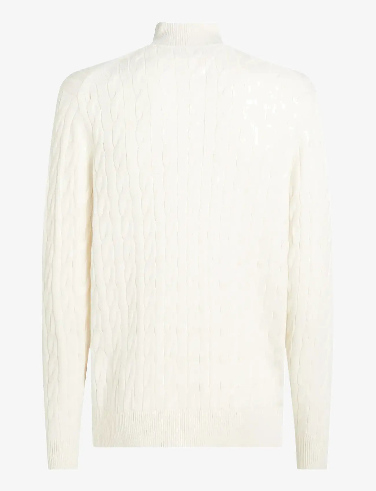 Tommy Hilfiger - CLASSIC COTTON CABLE ZIP MOCK - half zip jumpers - ivory petal - 2