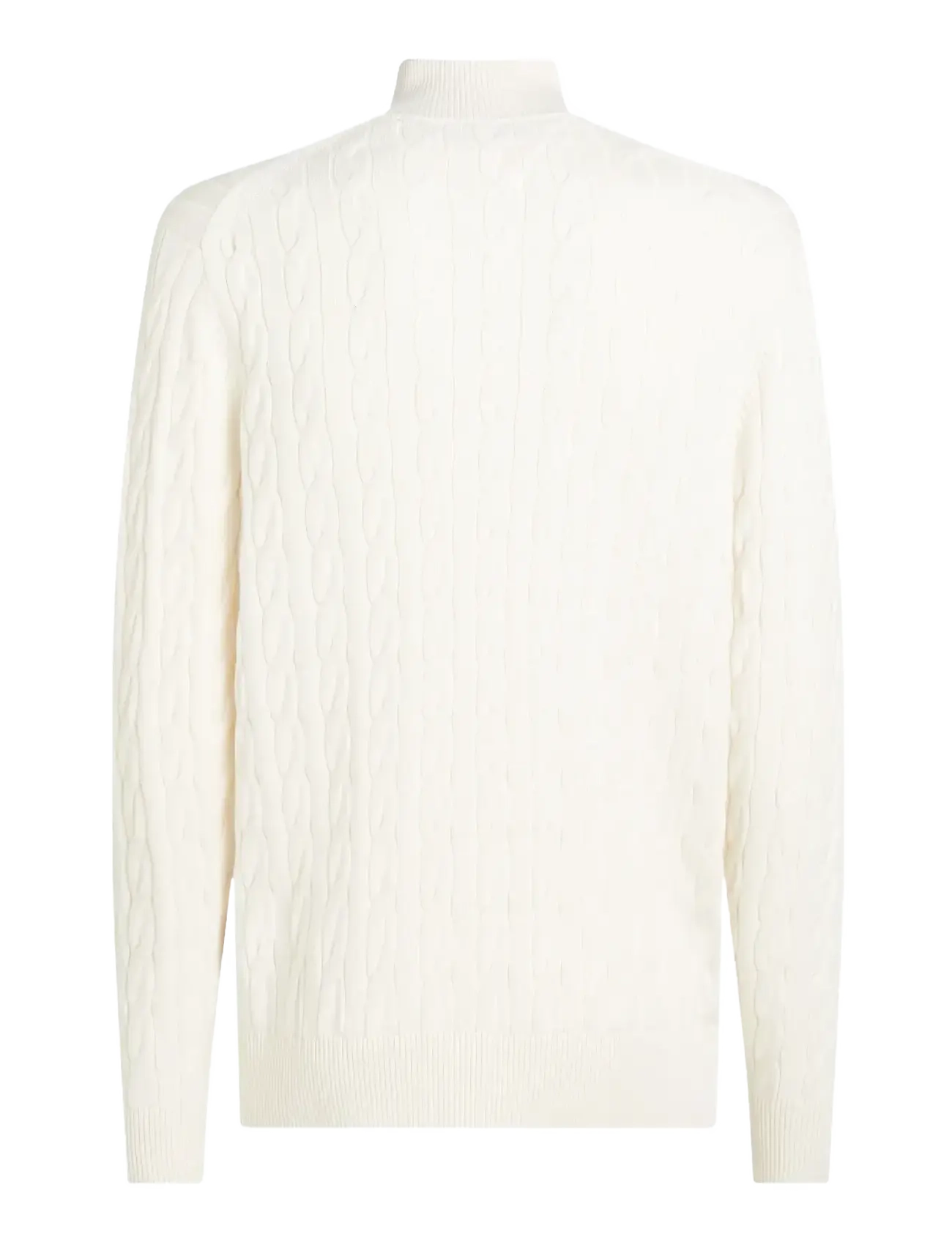 Tommy Hilfiger - CLASSIC COTTON CABLE ZIP MOCK - pullover mit halbem reißverschluss - ivory petal - 2