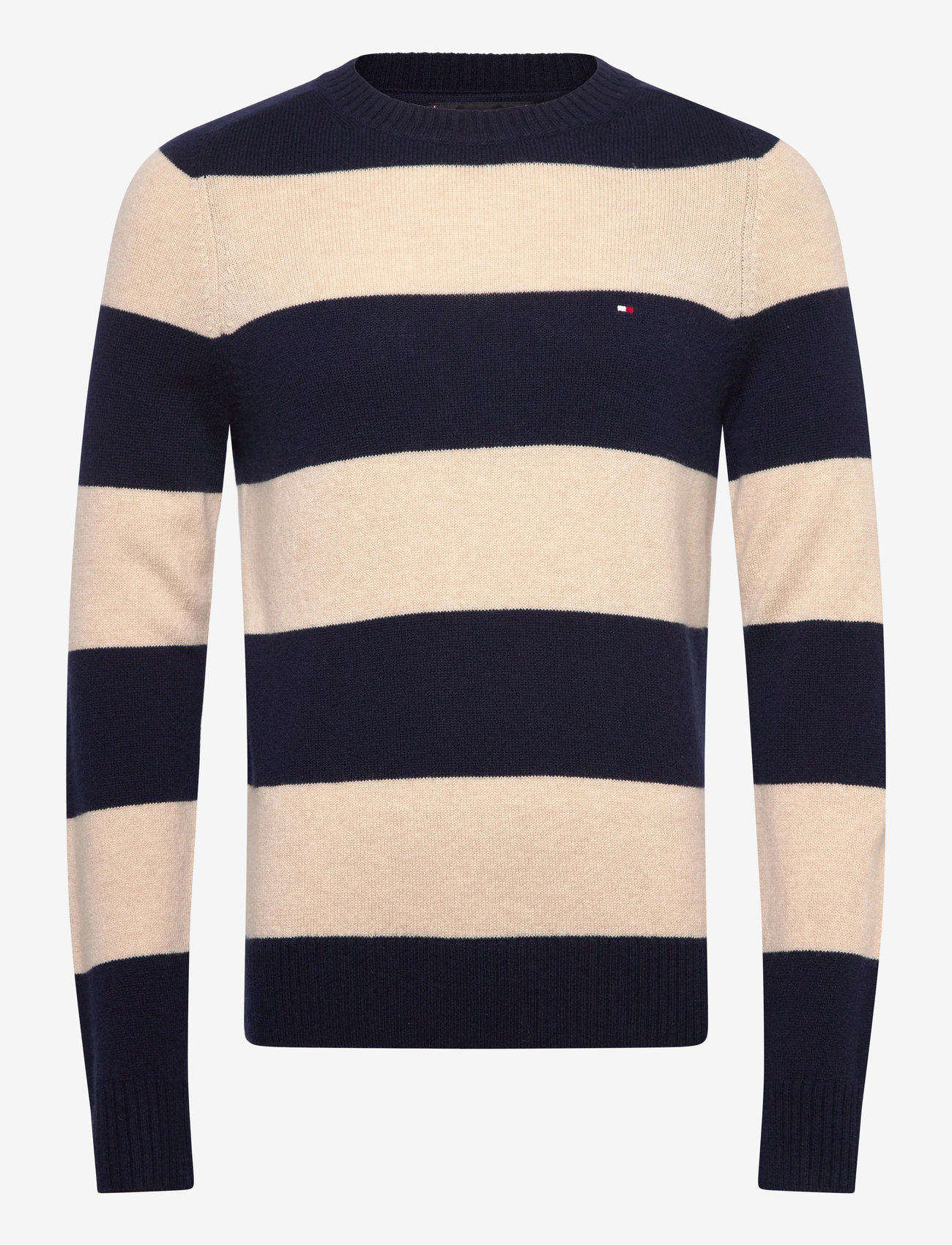 Tommy Hilfiger - LAMBSWOOL CREW NECK - rund hals - desert sky newsprint htr - 1